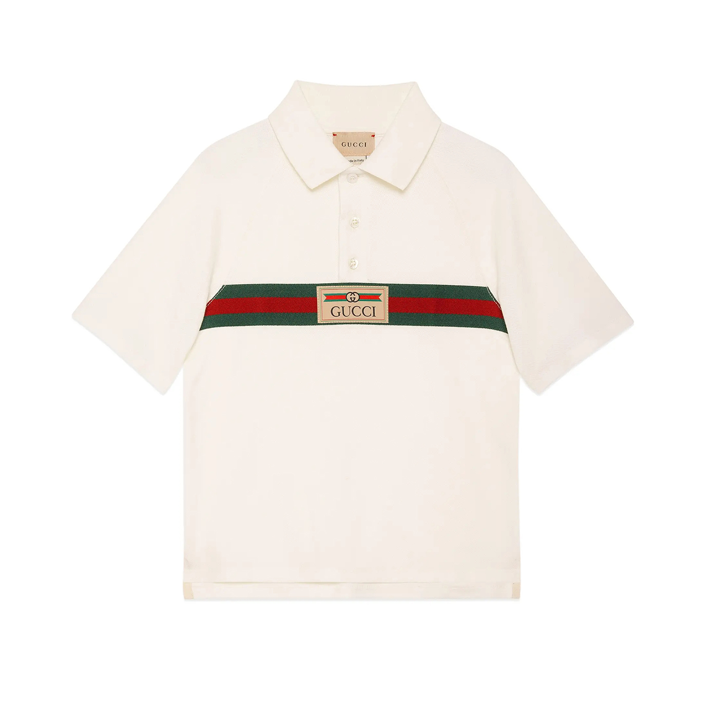 NIGO Gucci Kid's Summer Solid Color Striped Cotton Webbing Straight Short Sleeve Fitted Polo Shirt #nigo31274