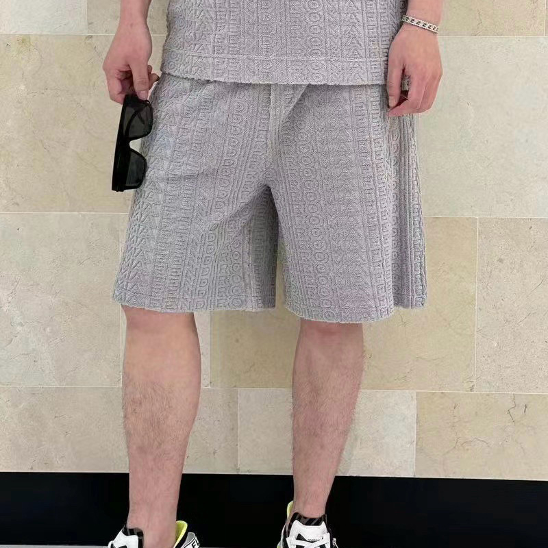 NIGO Fendi Men's Summer Solid Colour Letter Logo Print Drawstring Straight Casual Short Pants #nigo99347