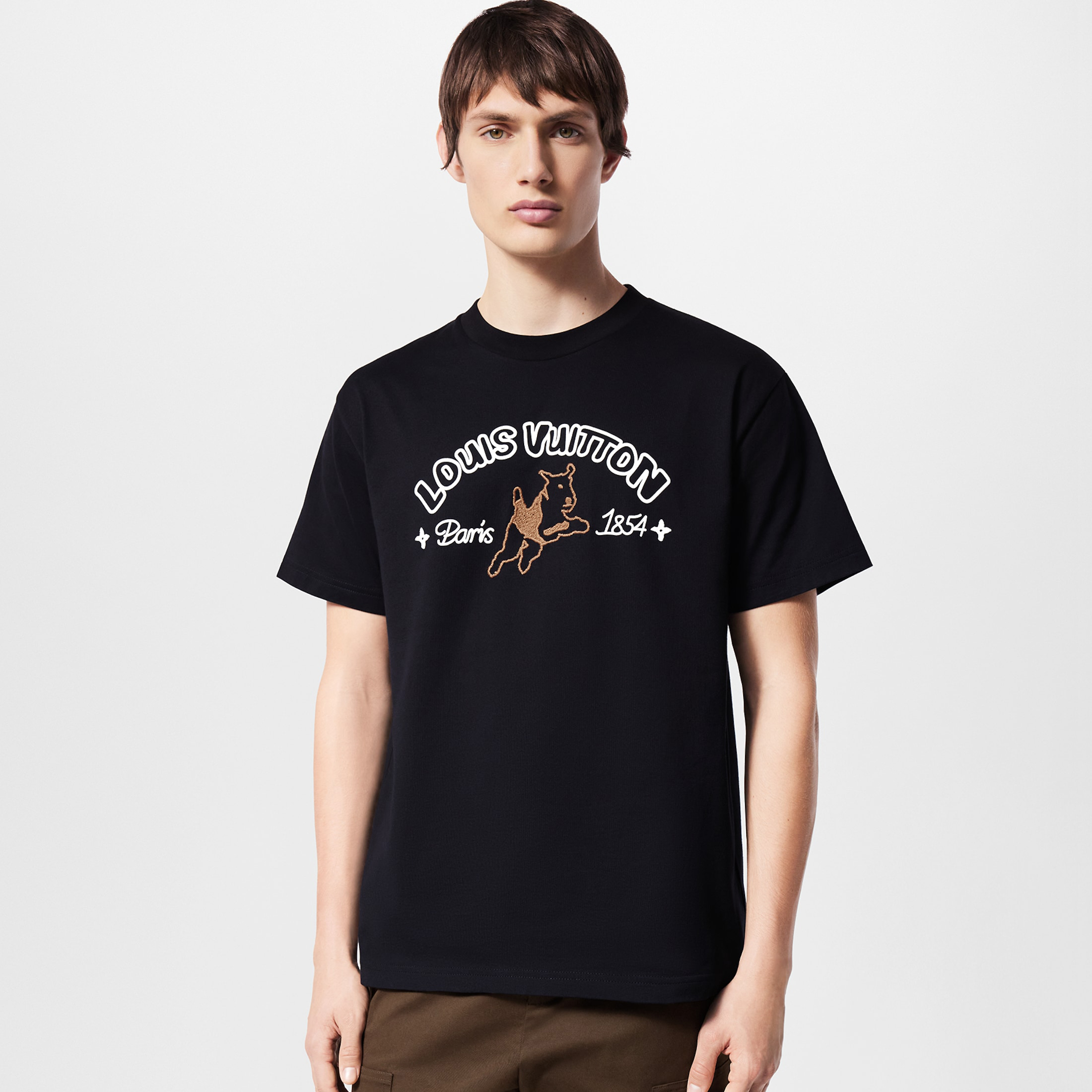 NIGO Louis Vuitton Men's Summer Letter Logo Embroidery Pattern Round Neck Cotton Short Sleeve T-Shirt #nigo99351