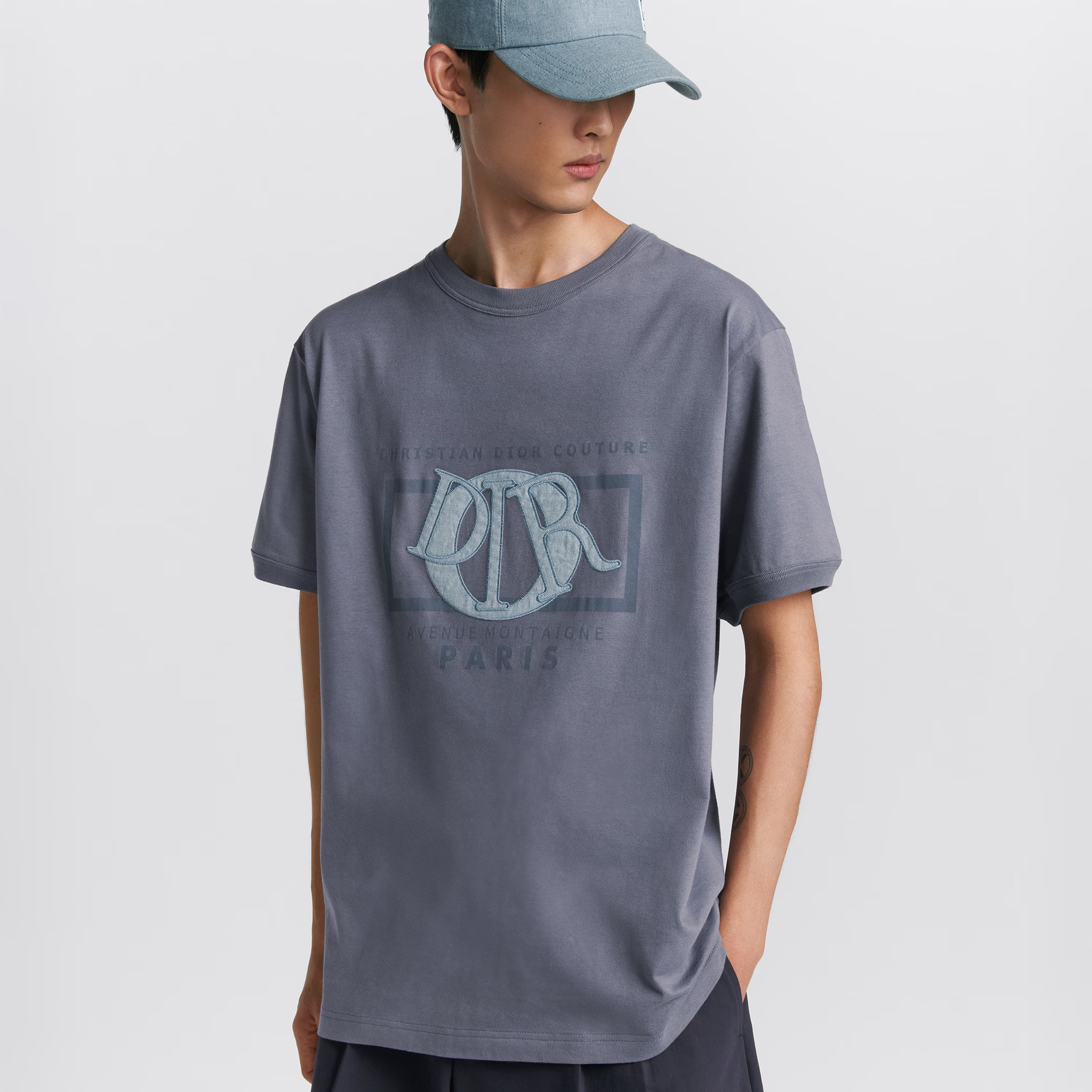 NIGO Dior Men's Summer Embroidered Letter Logo Round Neck Cotton Short Sleeve T-Shirt #nigo99357