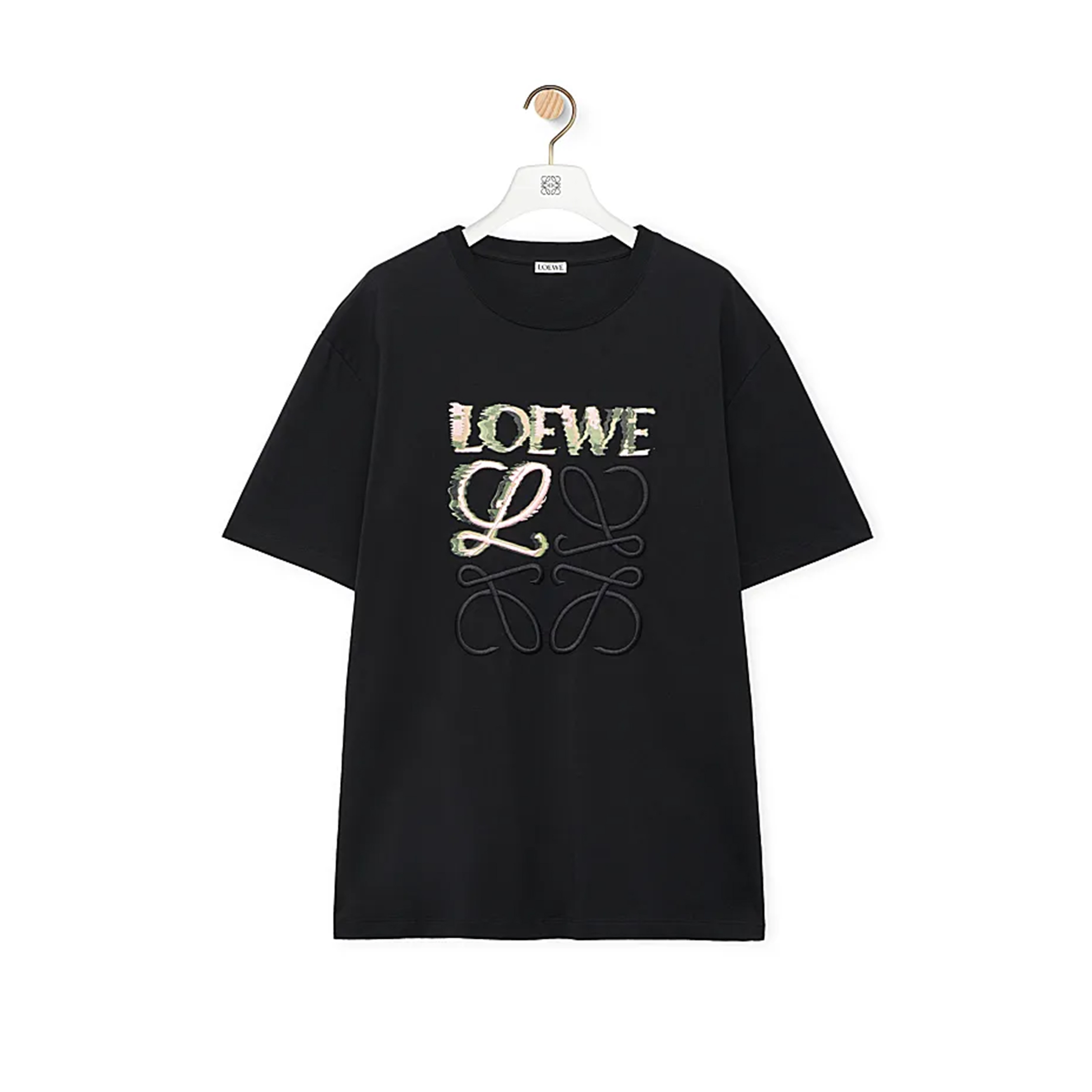 NIGO Loewe Men's Summer Fashion Trend Letter Logo Embroidered Pure Cotton T-shirt Colored Comfortable And Temperament Short Sleeved Top #nigo99359