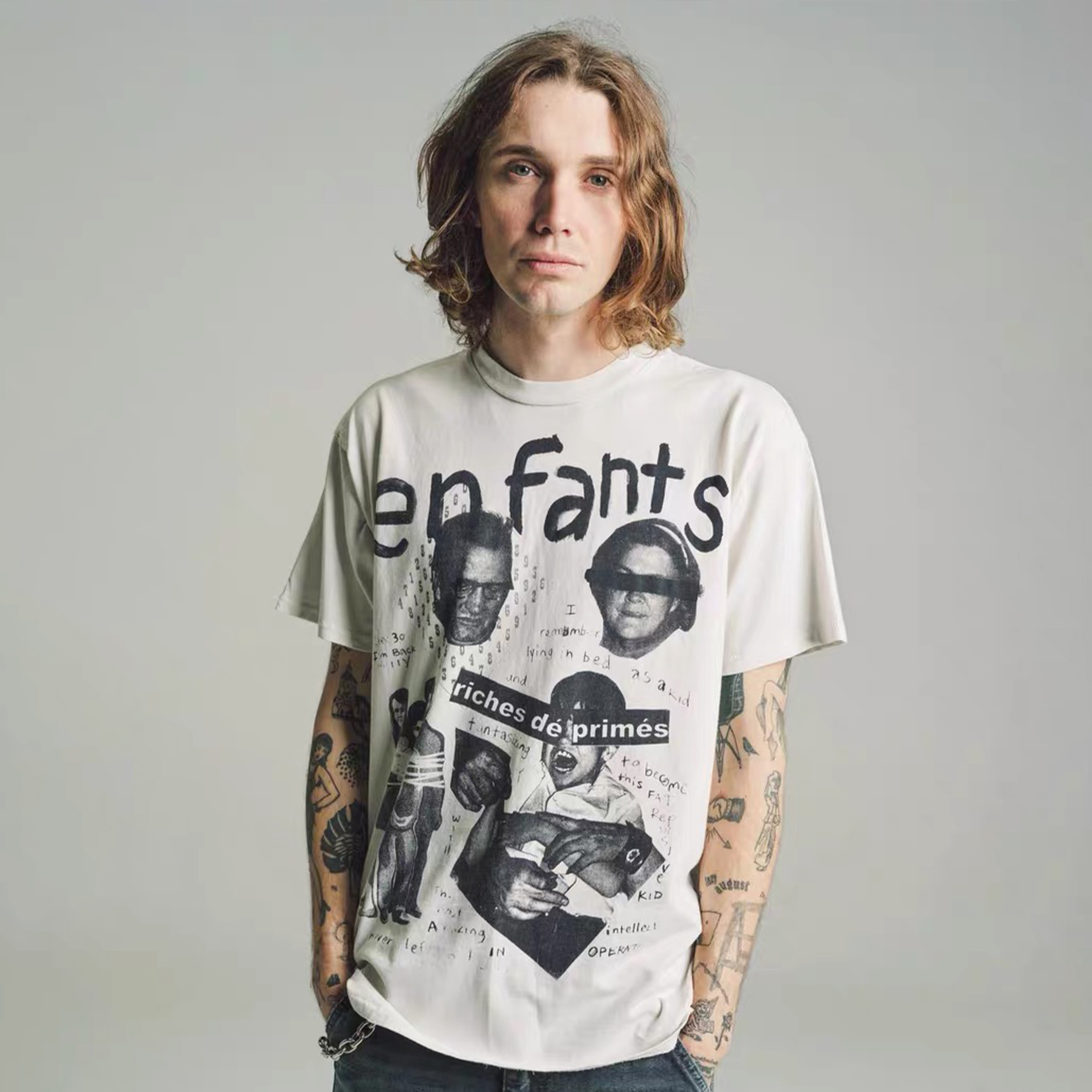 NIGO Enfants Riches Deprimes Men's Summer Letter Pattern Print Retro Casual Loose Straight Solid Color Cotton Short Sleeve T-Shirt #nigo99365