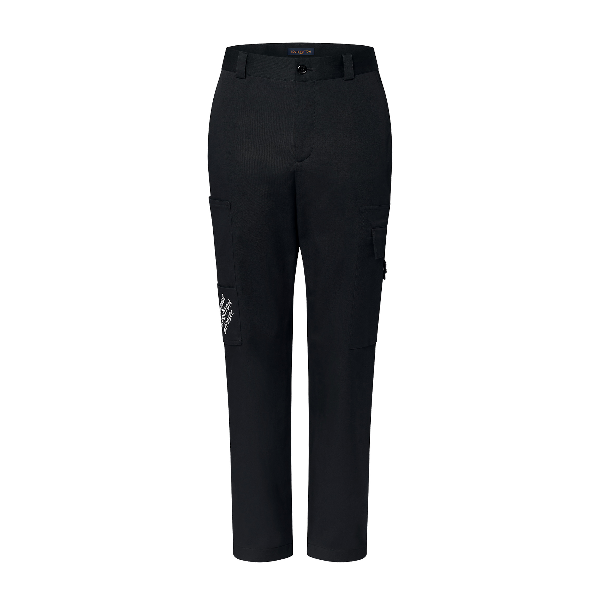 NIGO Louis Vuitton Men's Spring Summer Letter Printed Black Mid Waisted Casual Trousers Pants #nigo99368