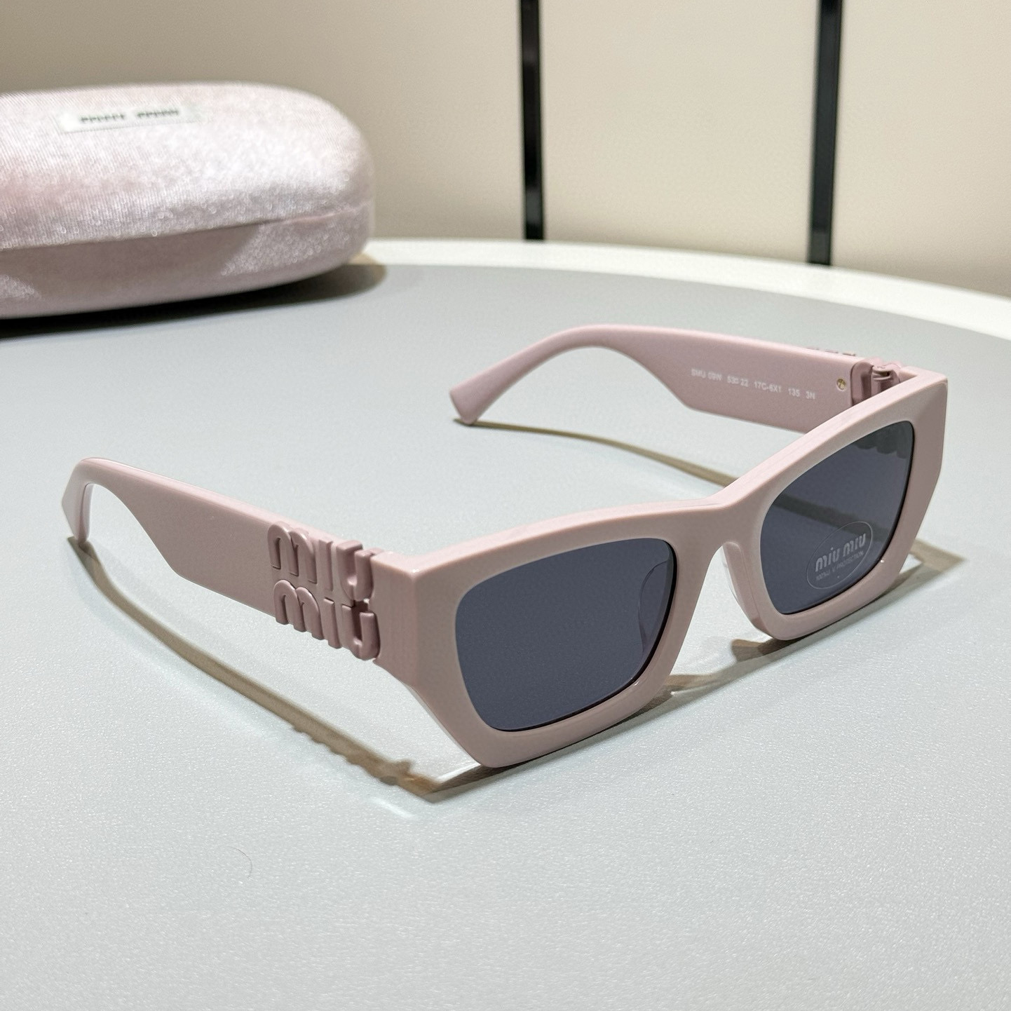 NIGO MiuMiu Eyewear Women's Pink Legs Gold Logo Plate Frame Butterfly Sunglasses Eyeglasses Glasses #nigo99369
