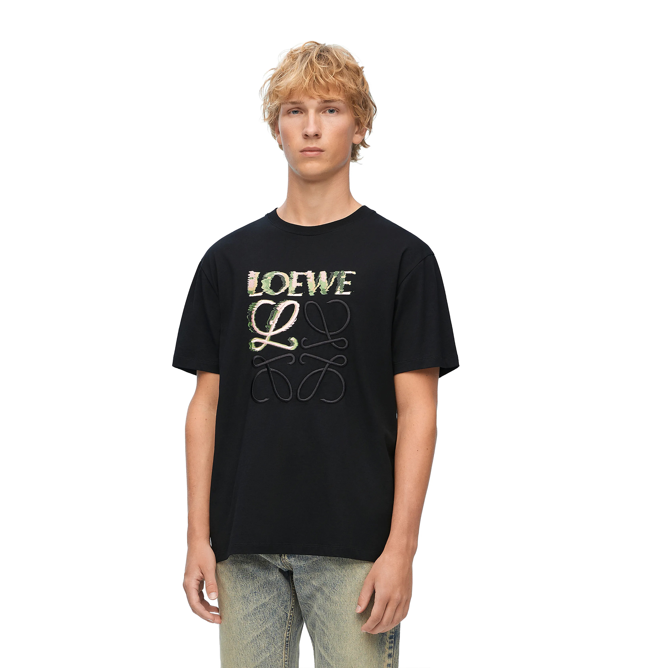 NIGO Loewe Men's Summer Fashion Trend Letter Logo Embroidered Pure Cotton T-shirt Colored Comfortable And Temperament Short Sleeved Top #nigo99359