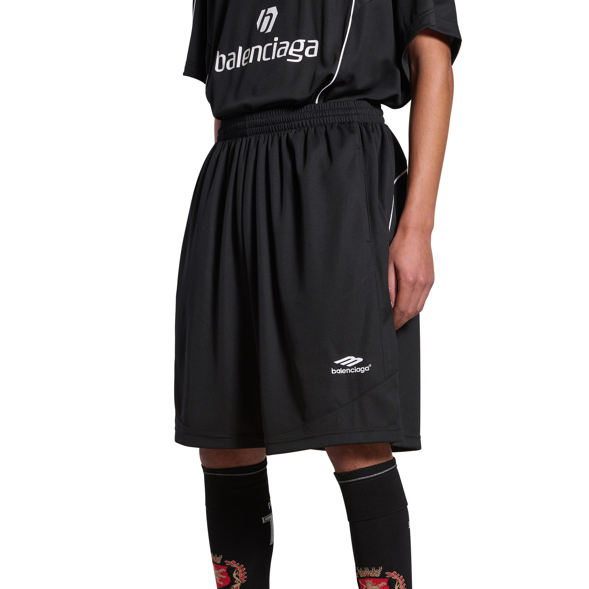 NIGO Balenciaga Men's Summer Solid Color Elastic High Waist Loose Fit Casual Shorts Pants #nigo99388