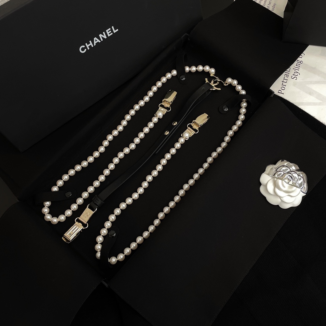 NIGO Chanel Belt Chain Accessories Pearl Chain Decoration Waistband Belt #nigo99384