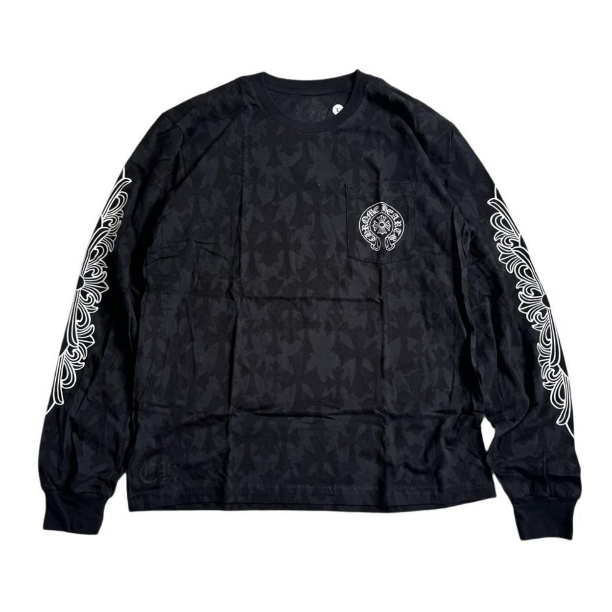 NIGO Chrome Hearts Men's Summer Logo Printed Round Neck Short Sleeve T-Shirt Pullover Long Sleeve T-Shirt #nigo99423