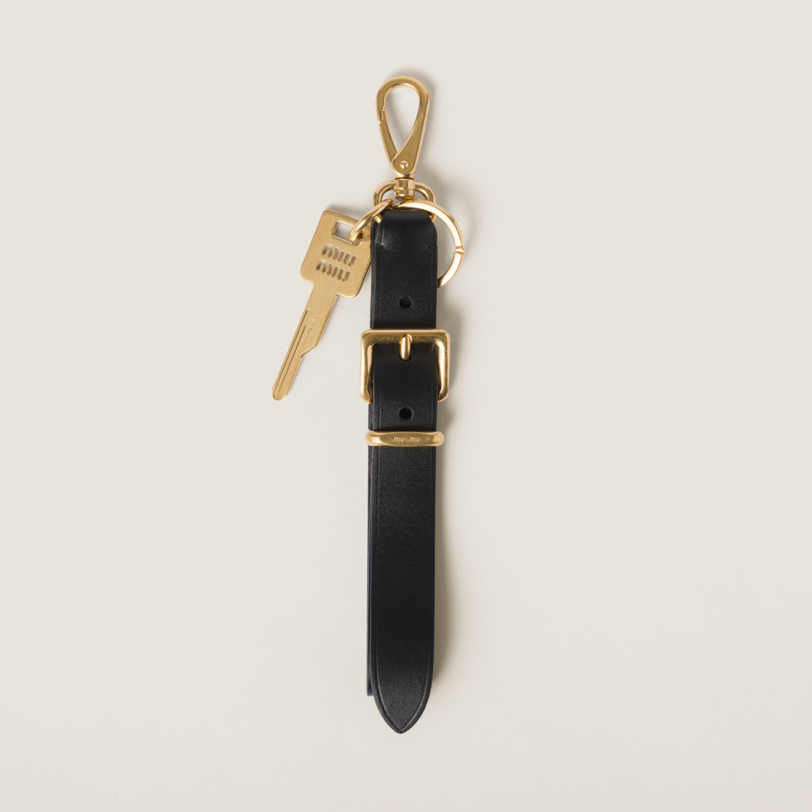 NIGO MiuMiu Women's Solid Colour Leather Keychain Bag Charm #nigo99437