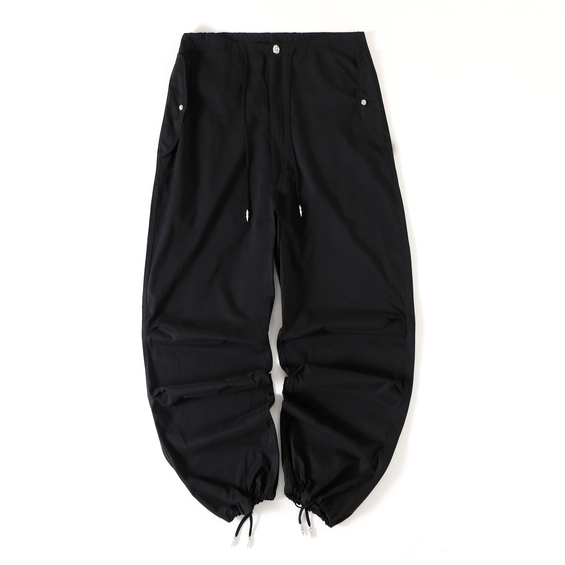 NIGO Chrome Hearts Men's Women's Spring And Summer Solid Color Wide Leg Loose Pants Drawstring Metal Button Retro High Street Casual Pants Ngvp #nigo8294