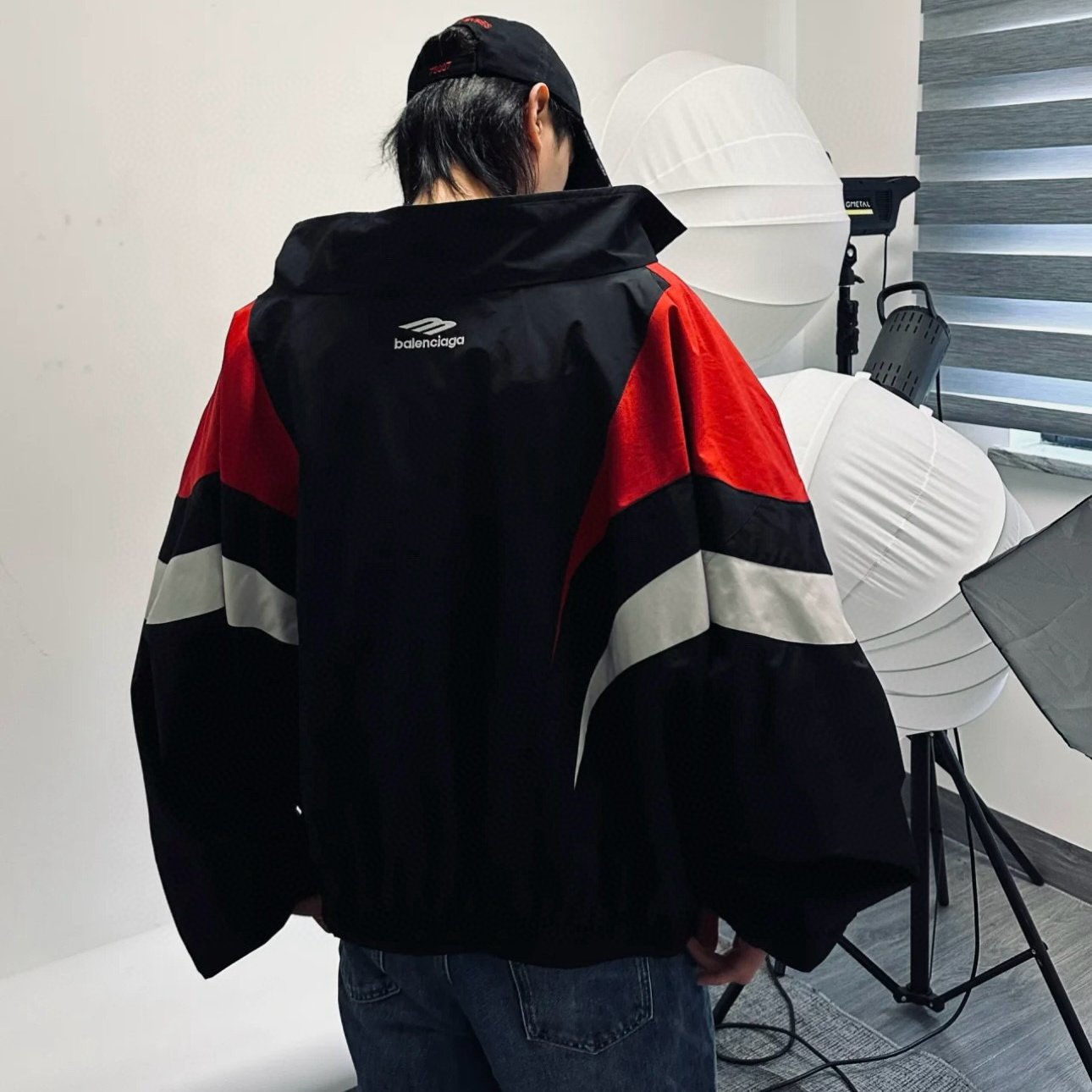 NIGO 3B Sports Icon Off Shoulder Balenciaga Men's and Women's Autumn and Winter Letter Logo Print Splicing Zip Loose Fit Long Sleeve Jacket #nigo99439