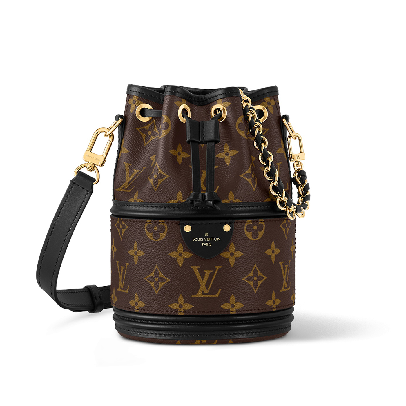 NIGO Louis Vuitton Canoé Women's Alphabet Printing Drawstring Closure Brown Black Canvas Spell Cowhide Bucket Bag Shoulder Crossbody Bags #nigo99452