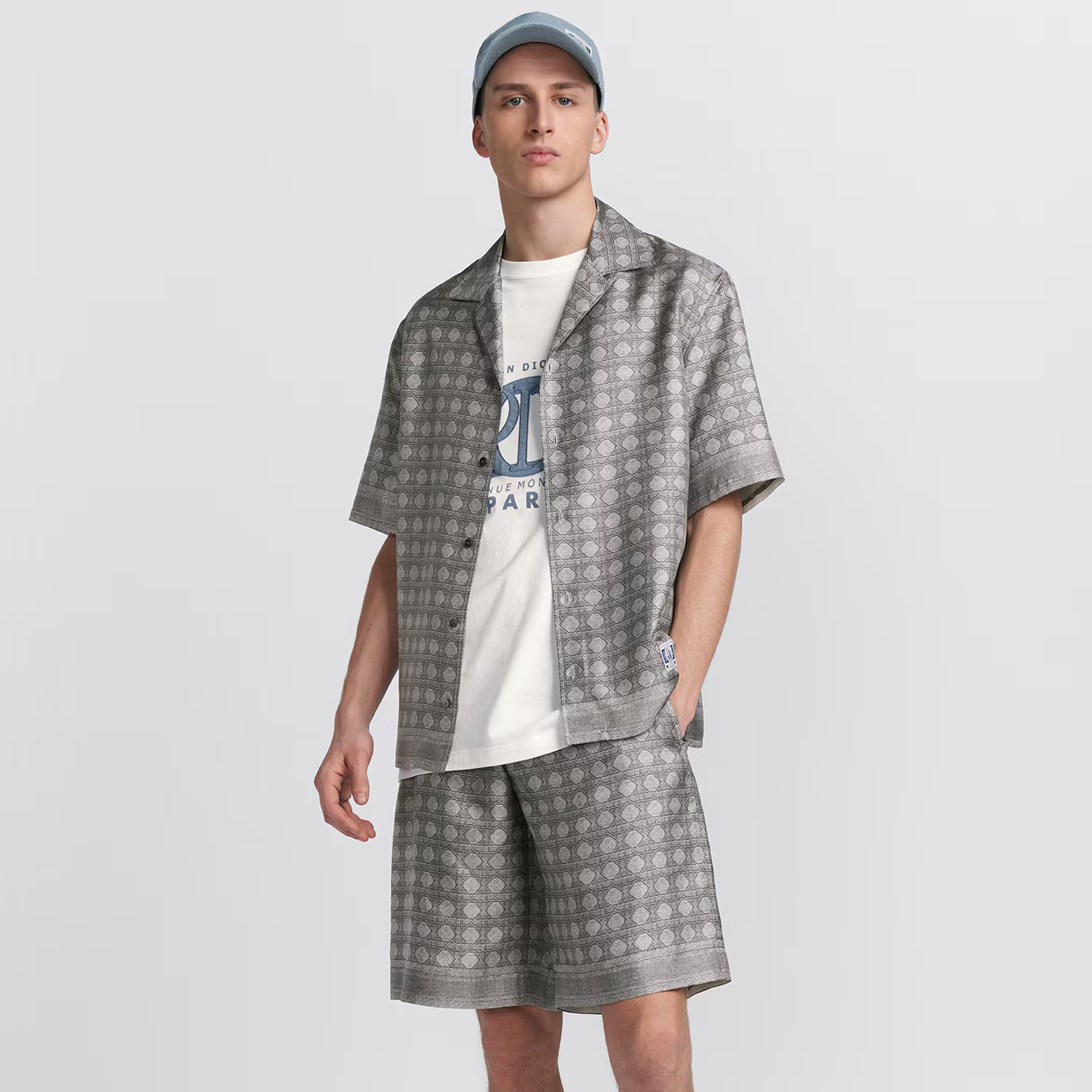 NIGO Dior Men's Summer Solid Colour Logo Label Single Breasted Casual Short Sleeve Shirt #nigo99459