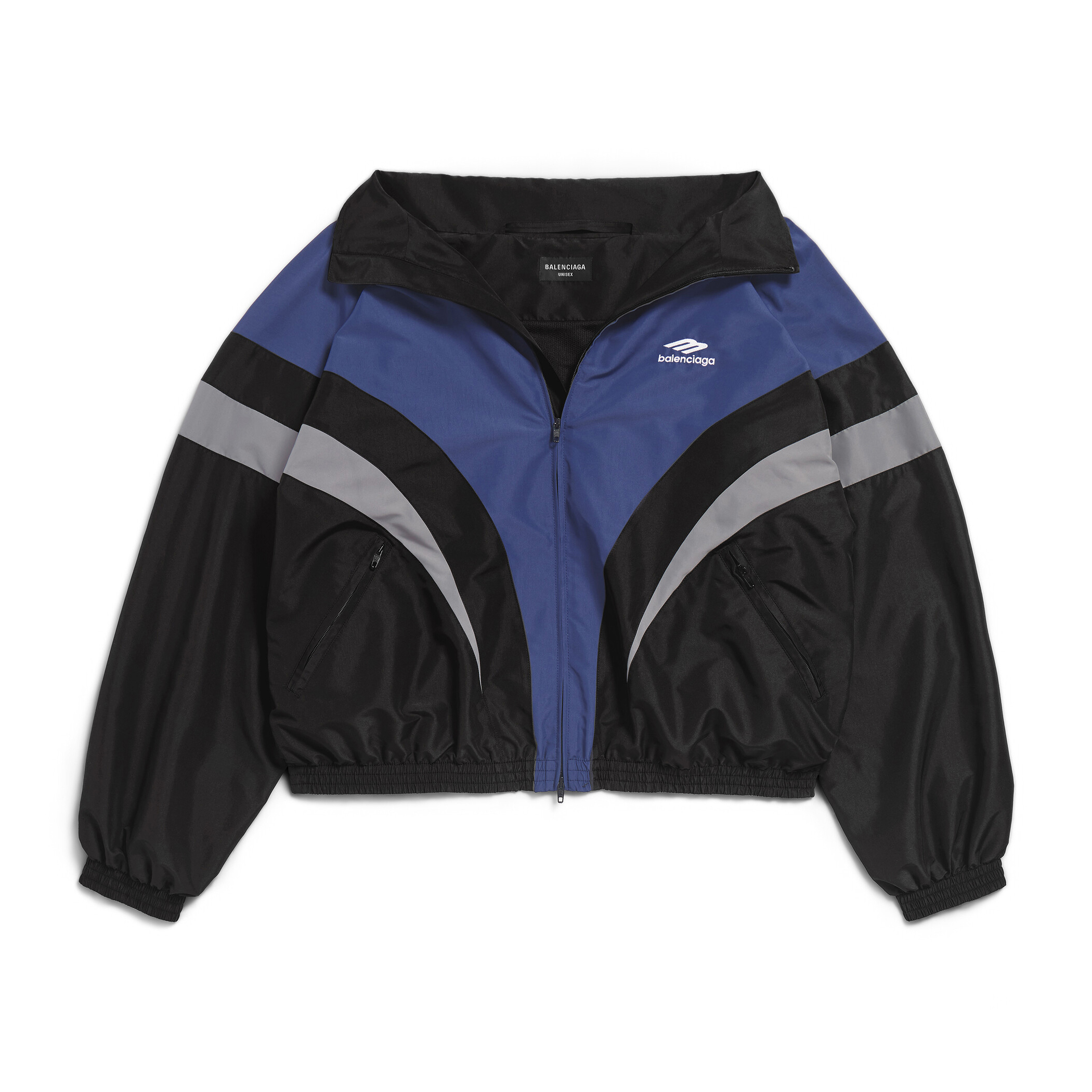 NIGO 3B Sports Icon Off Shoulder Balenciaga Men's and Women's Autumn and Winter Letter Logo Print Splicing Zip Loose Fit Long Sleeve Jacket #nigo99468