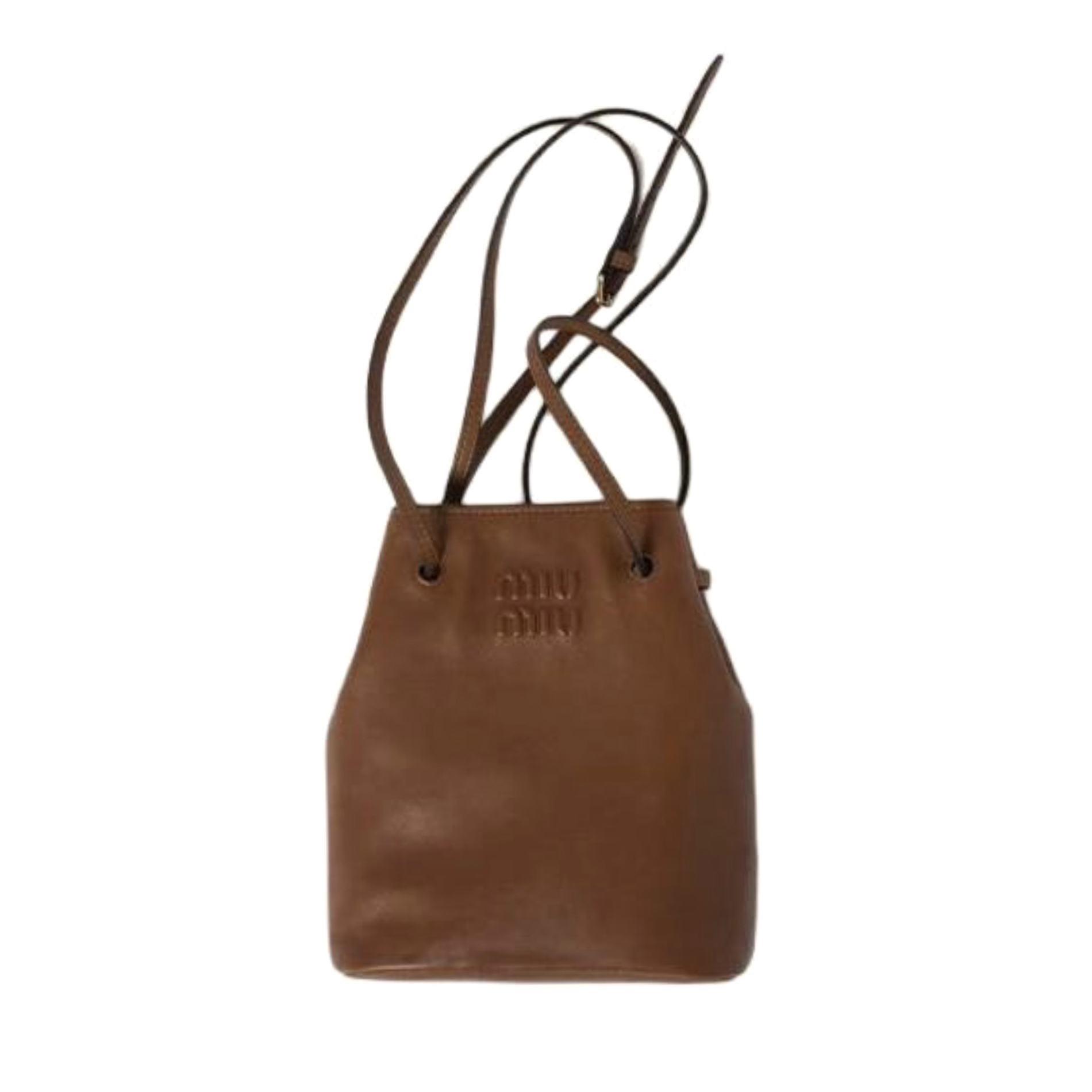 NIGO MiuMiu Women's Solid Colour Embossed Letter Logo Adjustable Shoulder Strap Leather Shoulder Crossbody Bag Bags #nigo99467