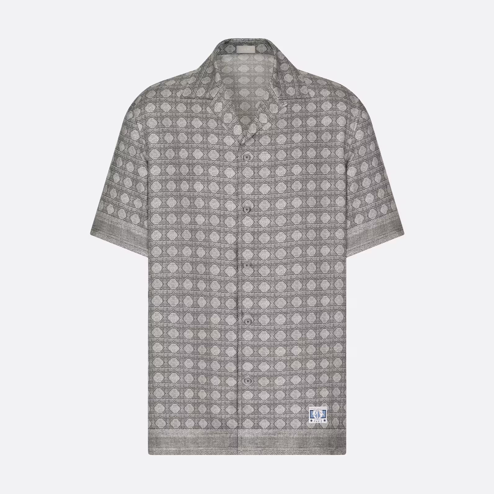 NIGO Dior Men's Summer Solid Colour Logo Label Single Breasted Casual Short Sleeve Shirt #nigo99459