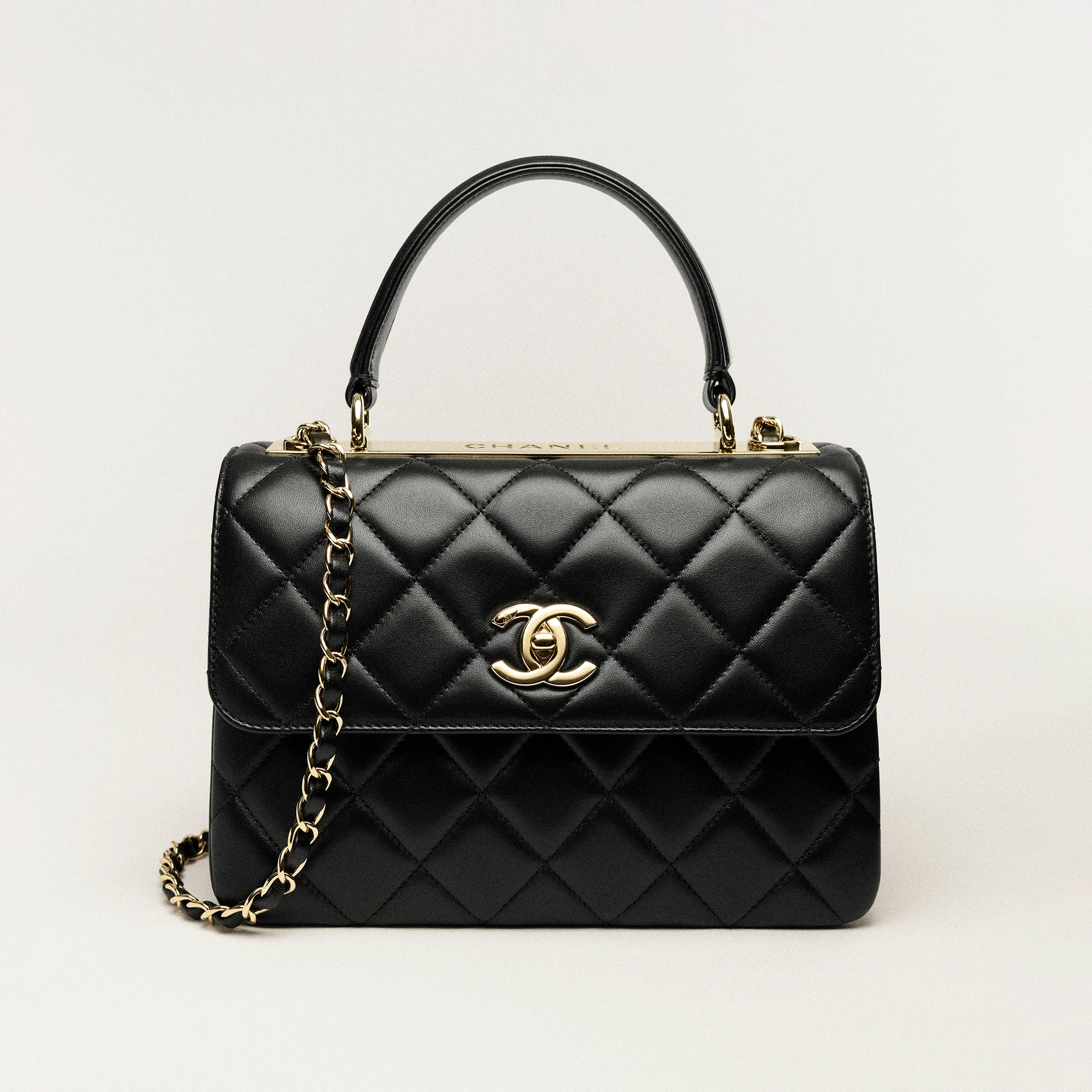 NIGO Chanel Trendy CC Women's Black Diamond Pattern Sheepskin Chain Shoulder Handbag Bag Bags #nigo99478