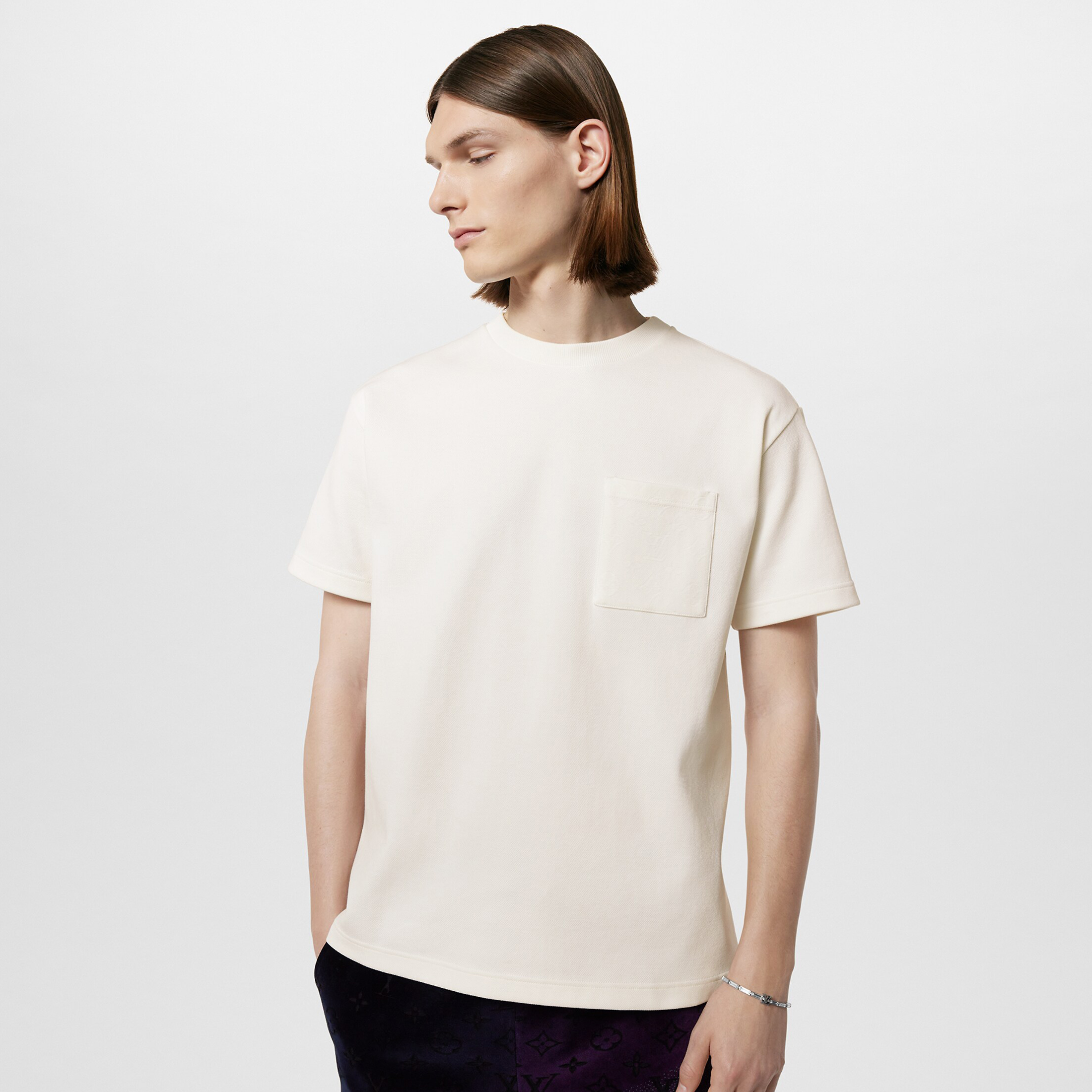 NIGO Louis Vuitton Men's Summer Solid Colour Pocket Round Neck Cotton Short Sleeve T-Shirt #nigo99494