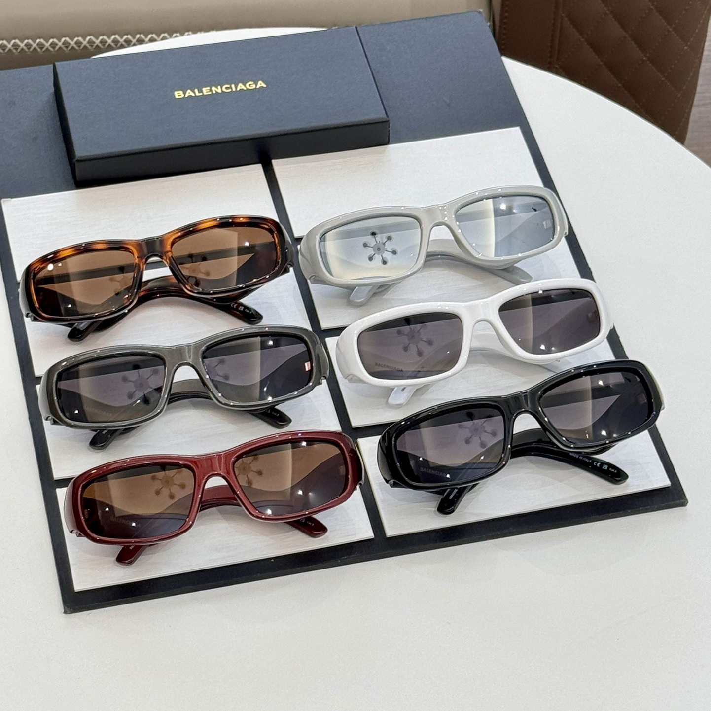 NIGO Balenciaga Men's Solid Colour Legs Llogo Irregular Shape Sunglasses Eyeglasses Glasses #nigo99489