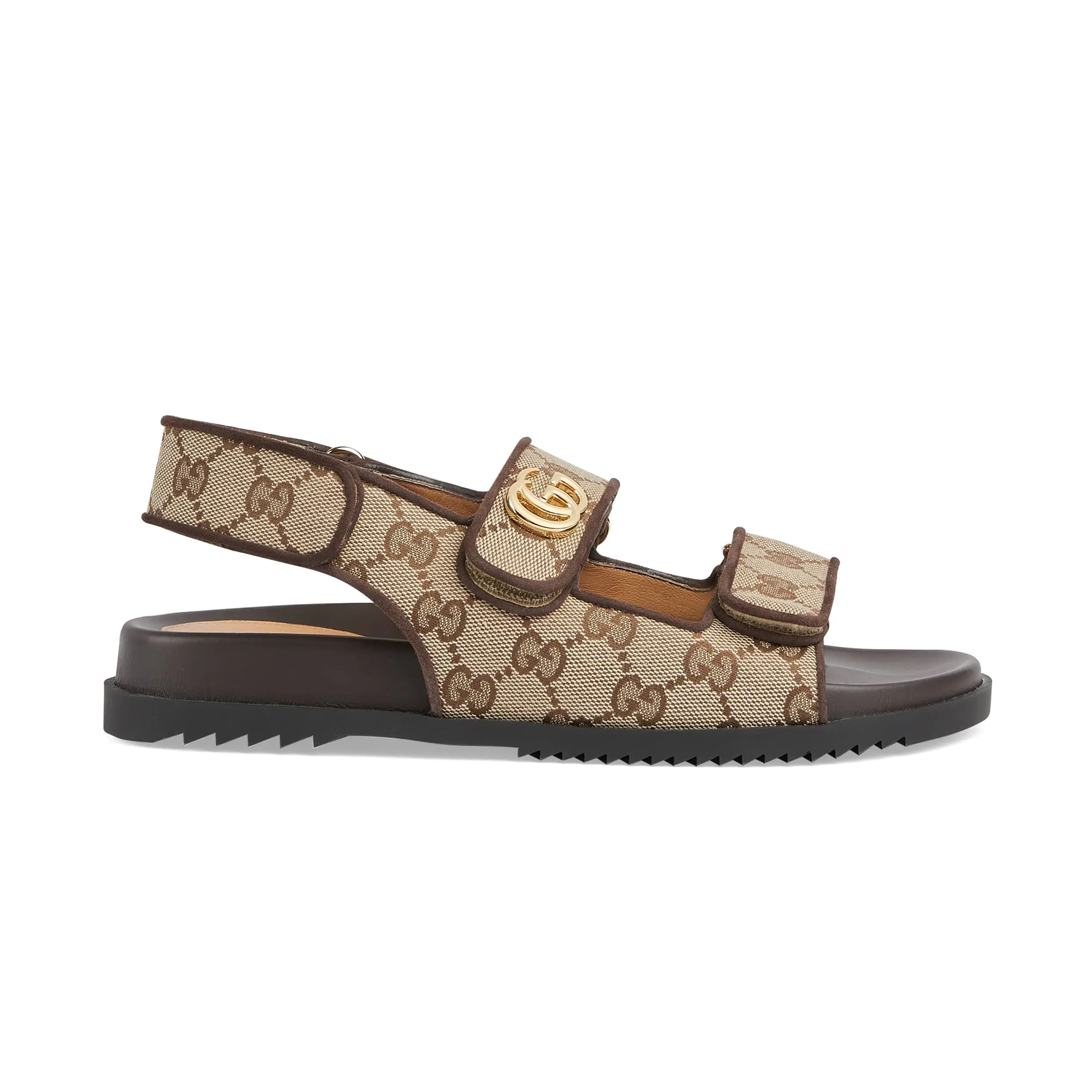 NIGO Gucci Women's Summer Brown Velcro Open Toe Beach Sandals Shoes #nigo99487