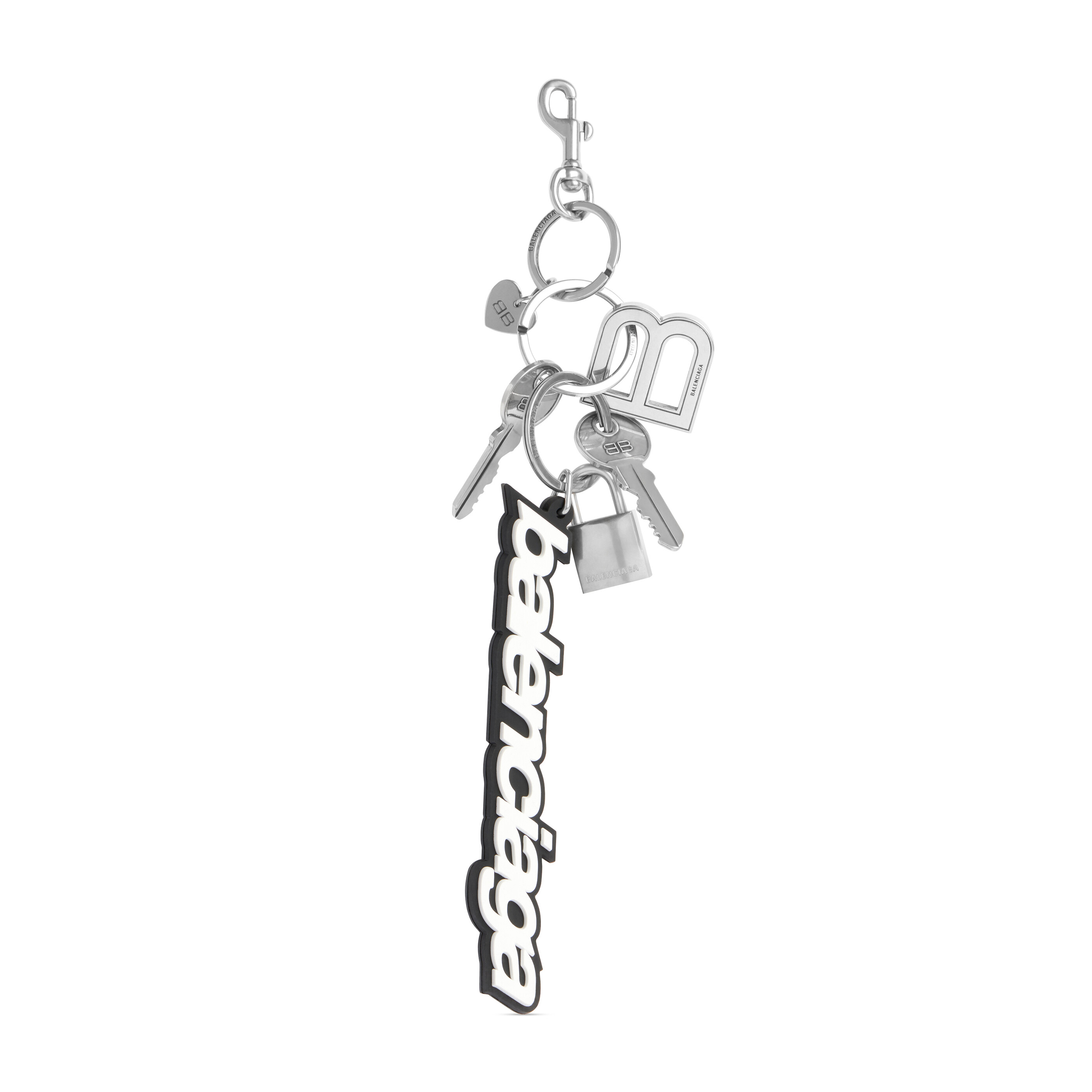 NIGO Balenciaga Men's silver (color) Letter Logo Bag Charm Keychain #nigo99513
