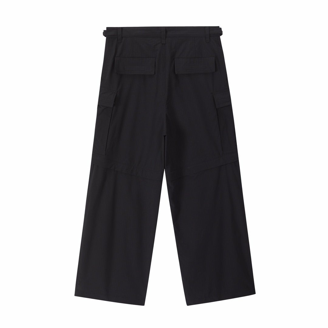 NIGO Balenciaga Men's Summer Black Embroidered Logo Detachable Work Trousers Shorts Pants #nigo99514