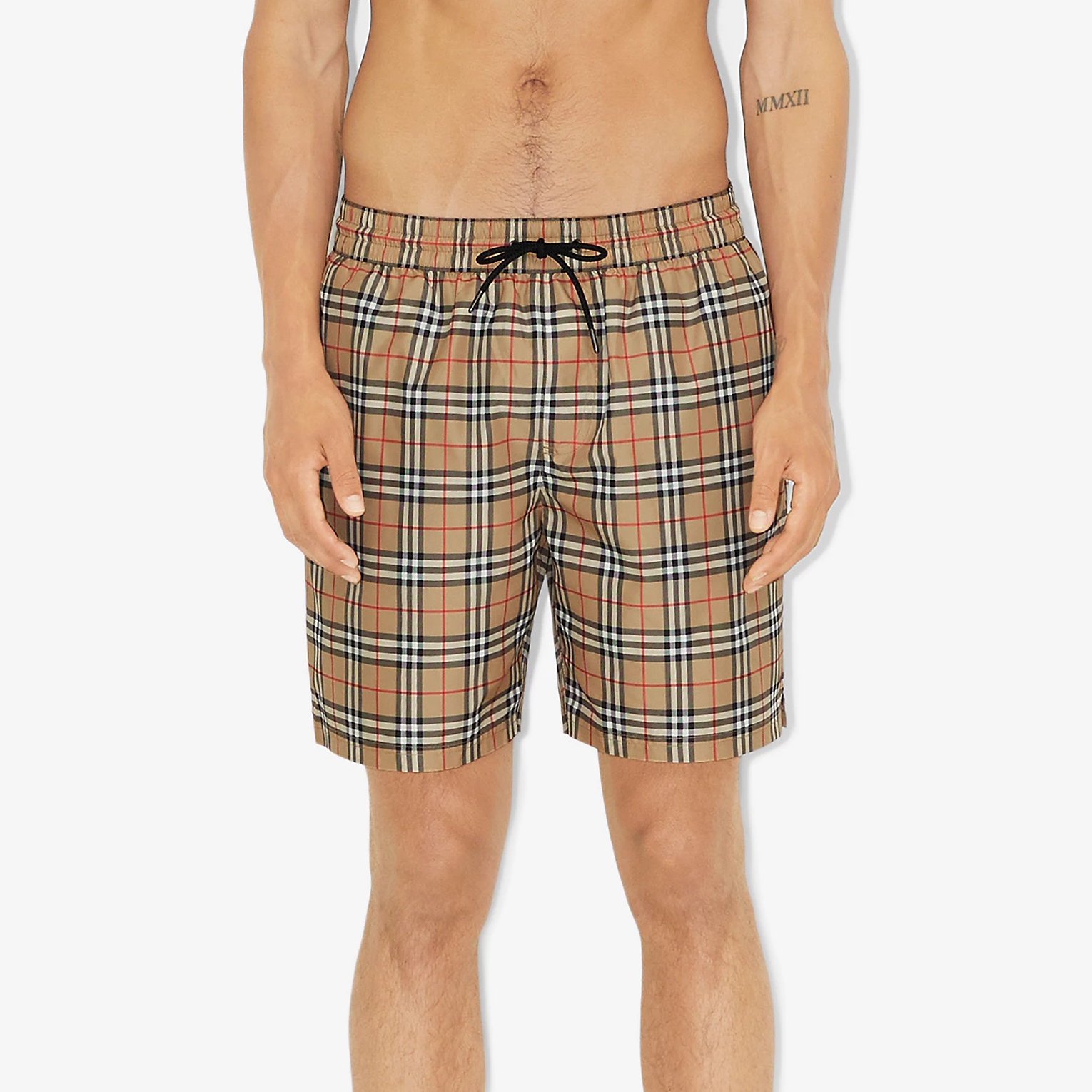 NIGO Burberry Men's Summer Check Drawstring Cinch Band Polyester Casual Shorts #nigo99517