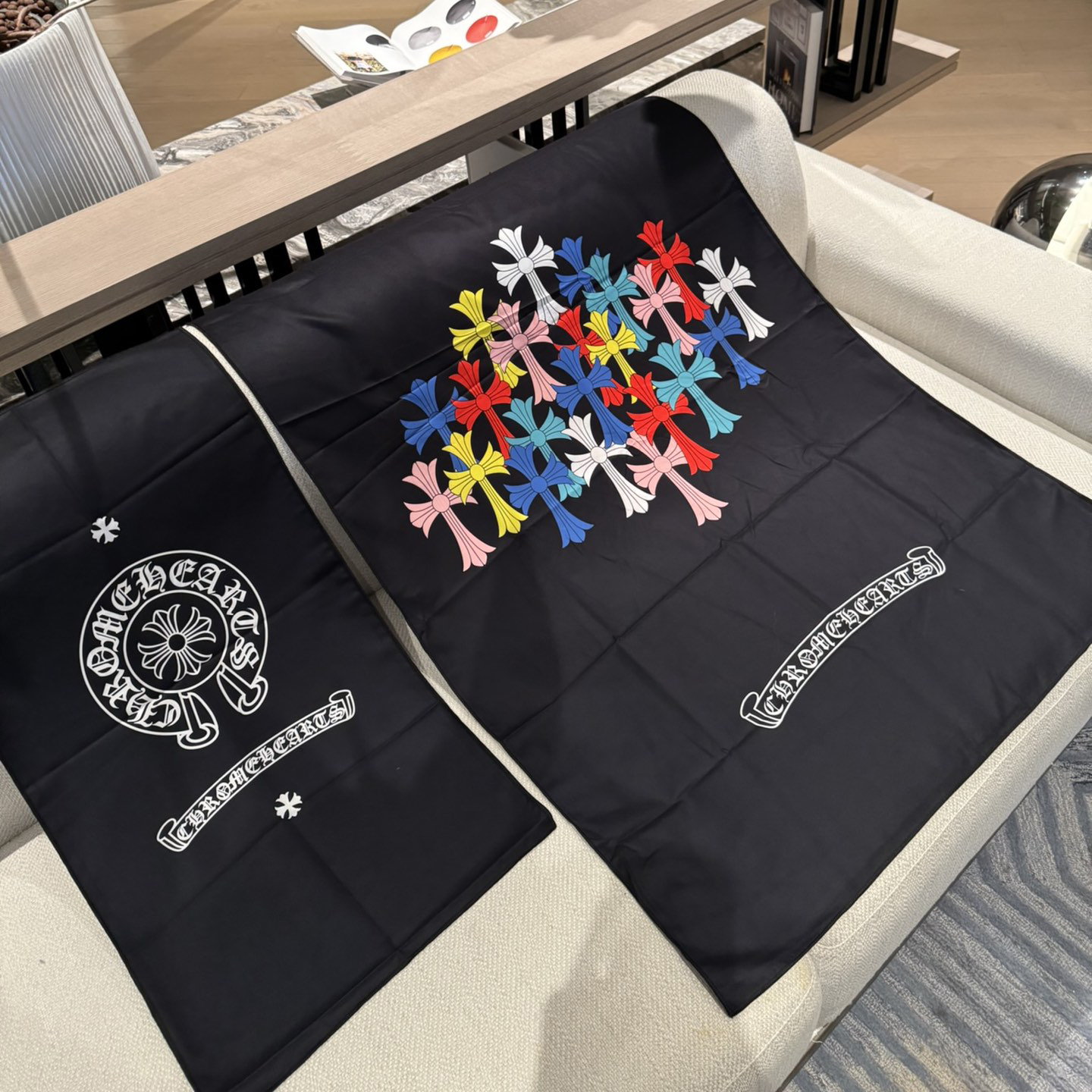 NIGO Chrome Hearts Colourful Cross Print Multifunctional Quick Dry Bath Towel Towel #nigo99524