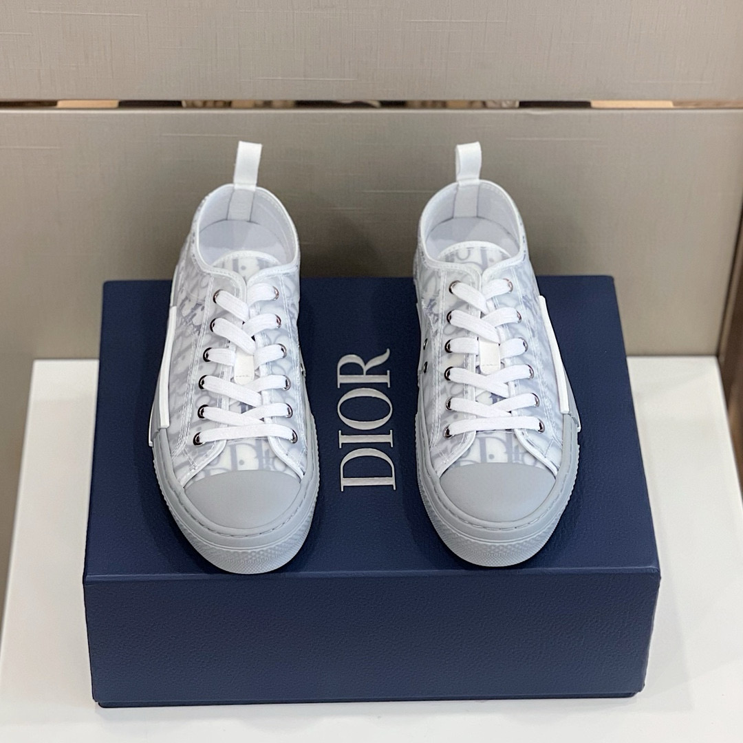NIGO Dior Men's and Women's Canvas Full Print Logo Low Top Lace Up Simple Board Shoes #nigo99532