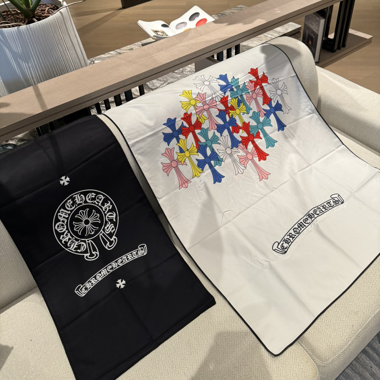 NIGO Chrome Hearts Colourful Cross Print Multifunctional Quick Dry Bath Towel Towel #nigo99524