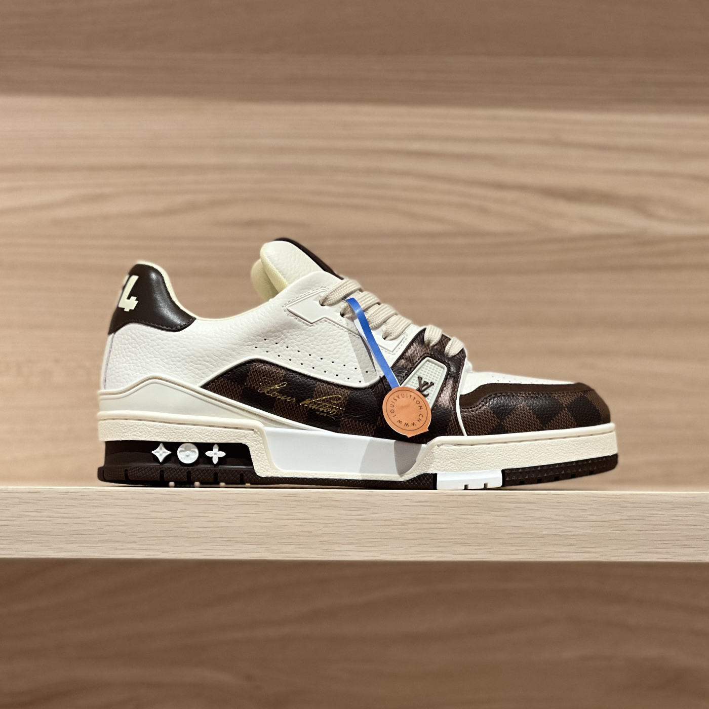 NIGO Louis Vuitton Men's and Women's Round Toe Thick Bottom Lace Up Low Top Board Shoes Leather Shoes #nigo99536