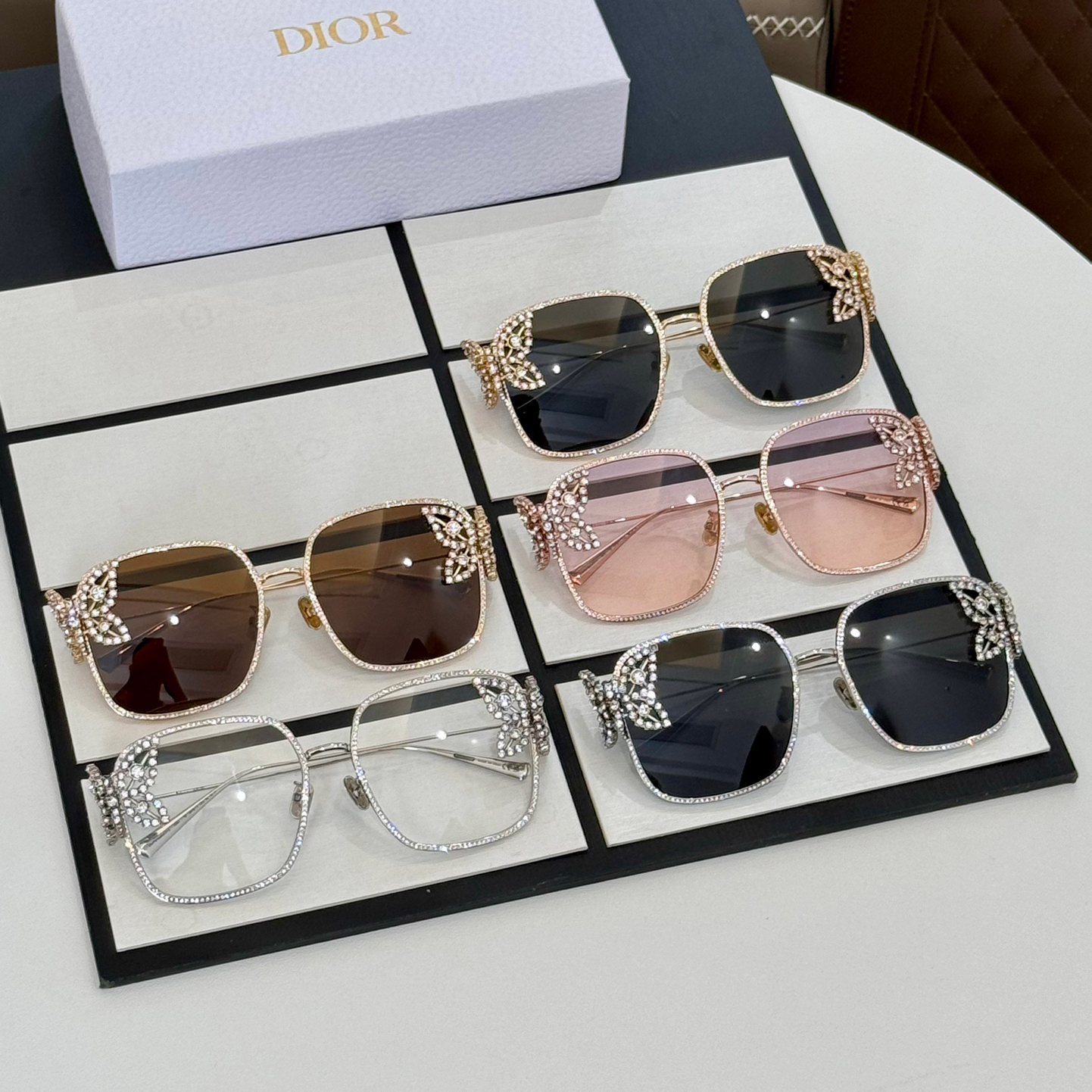 NIGO Dior Women's Summer Solid Color DiorFantastica S1U Butterfly Square Casual Sunglasses Ngvp #nigo8336