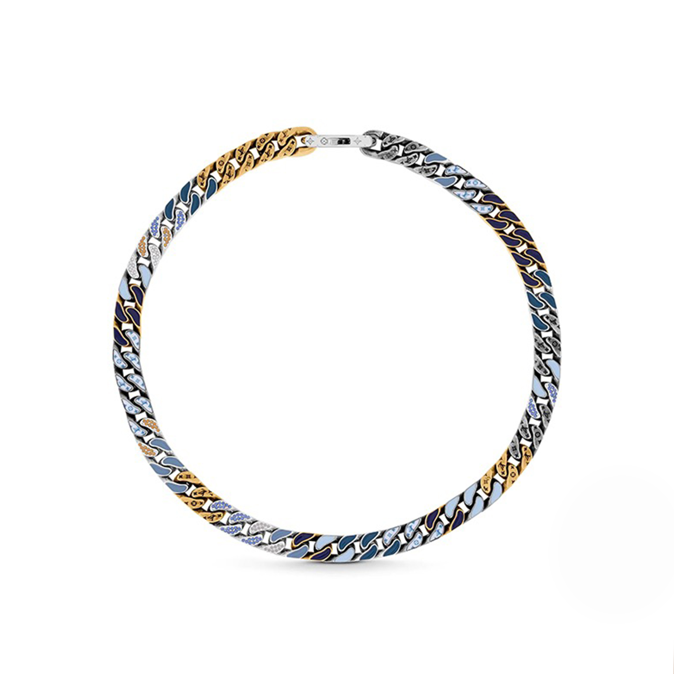 NIGO Louis Vuitton Men Women Cuban Chain Fashion Trend Logo Metal Necklace Color Blocking Premium Bracelet Jewelry Accessories #nigo71218