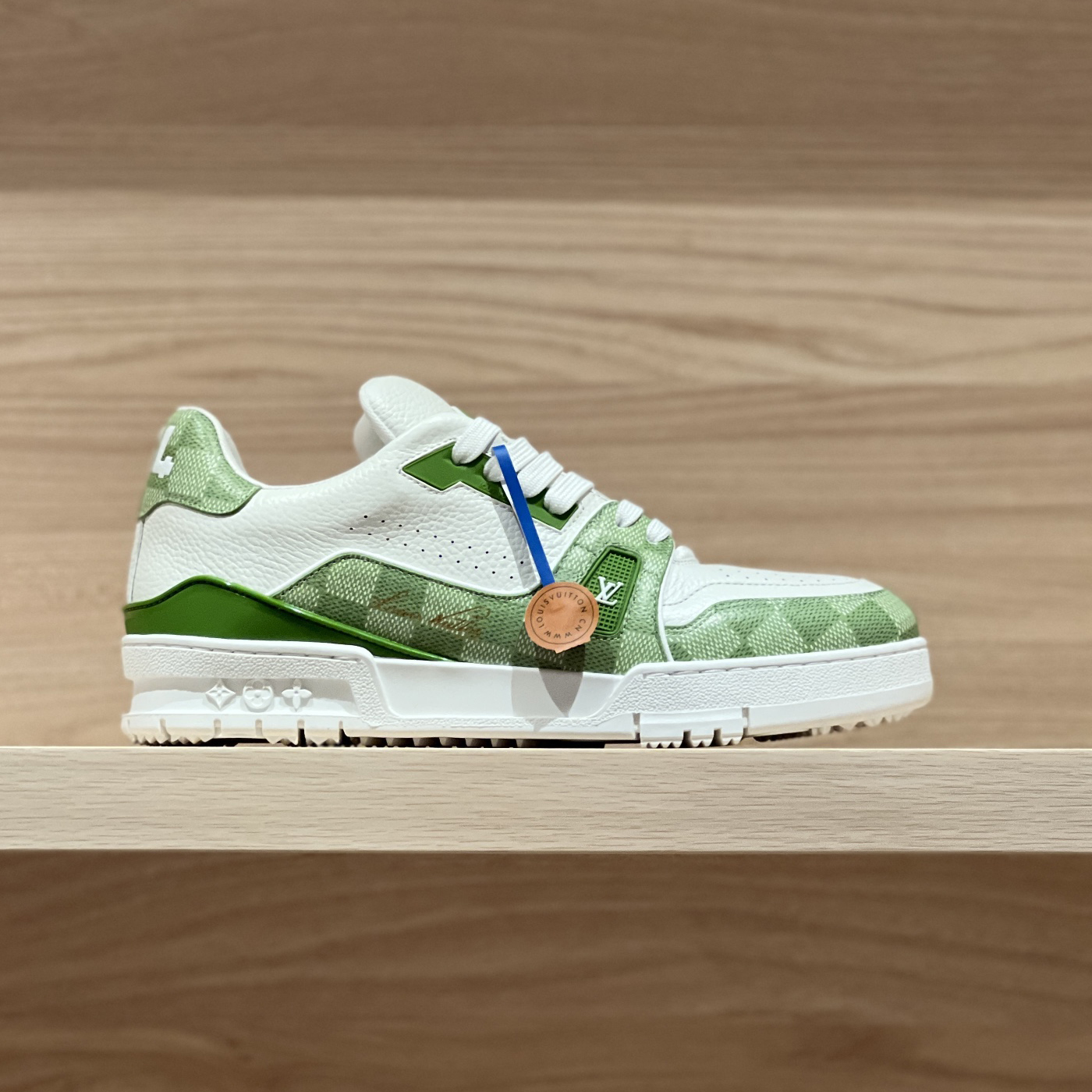 NIGO Louis Vuitton Men's and Women's Round Toe Thick Bottom Lace Up Low Top Board Shoes Leather Shoes #nigo99536