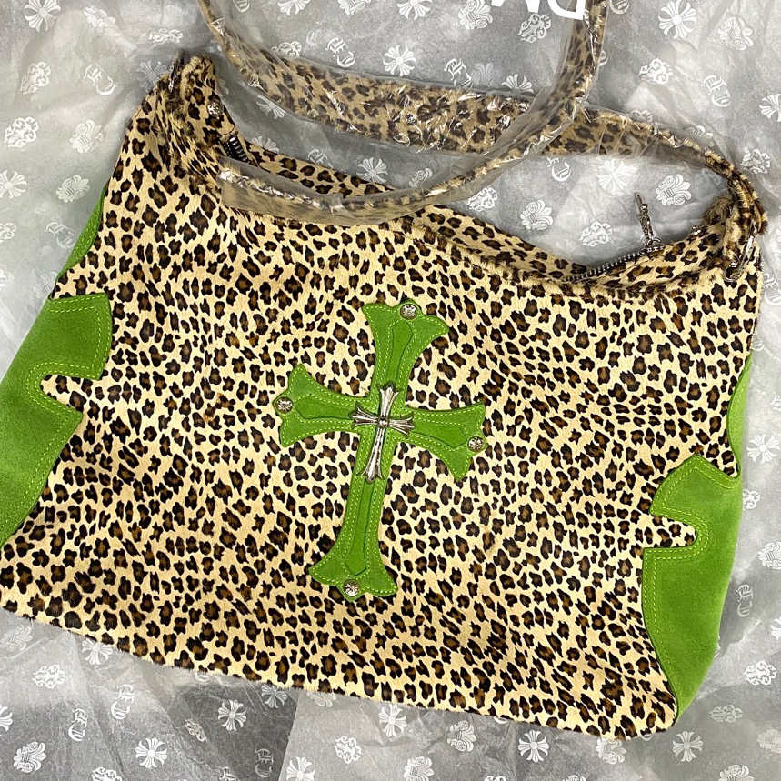 NIGO Chrome Hearts Women's Leopard Print Cowhide Leather Shoulder Crossbody Bag Bags #nigo99543