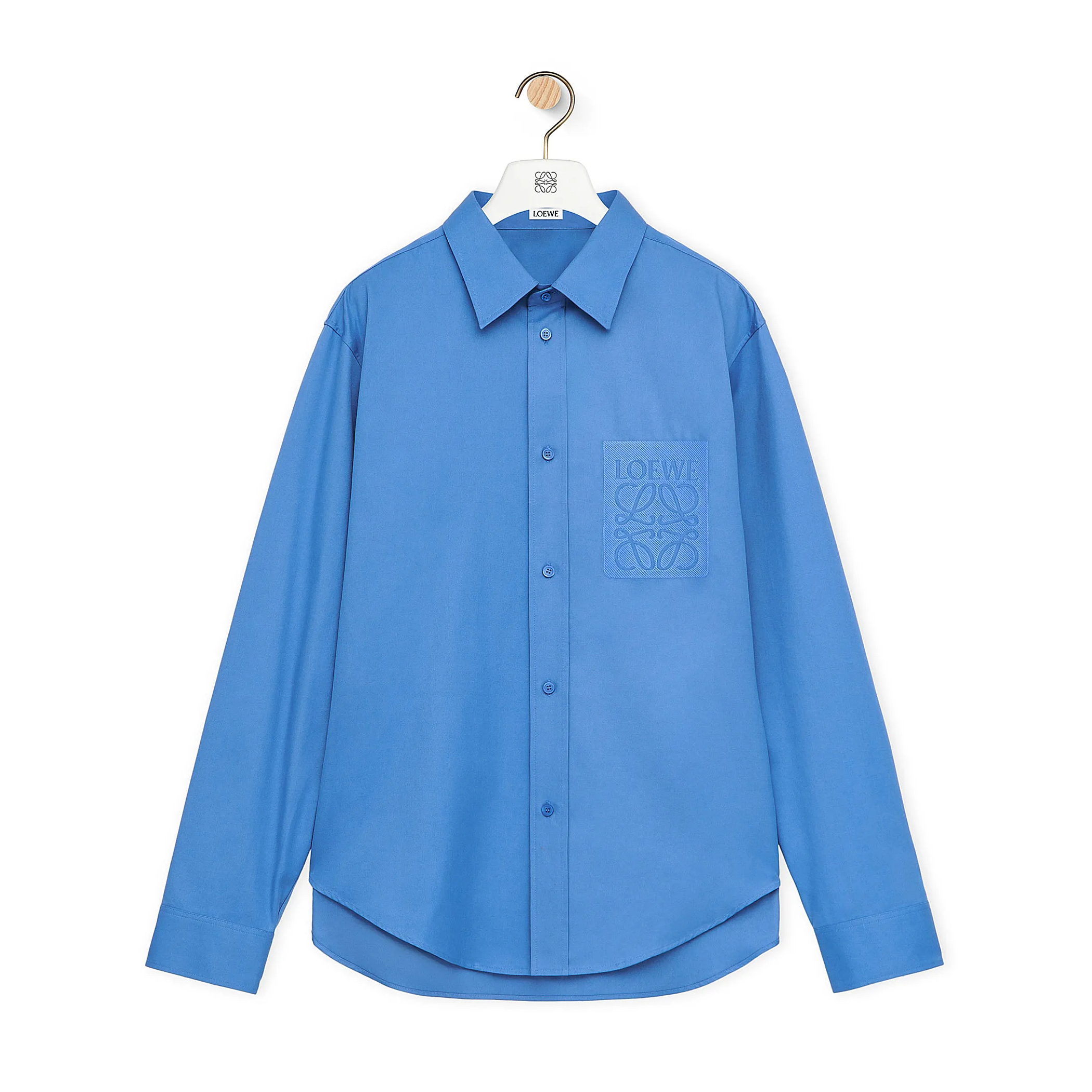 NIGO Loewe Men's Spring and Autumn Solid Color Single Breasted Lapel Long Sleeve Shirt #nigo99552