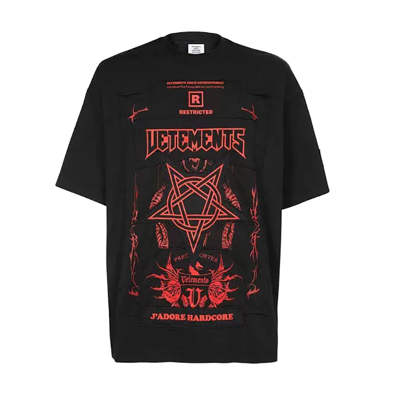 NIGO Vetements Men's Summer Black Letter Print Round Neck Cotton Short Sleeve T-Shirt #nigo99556