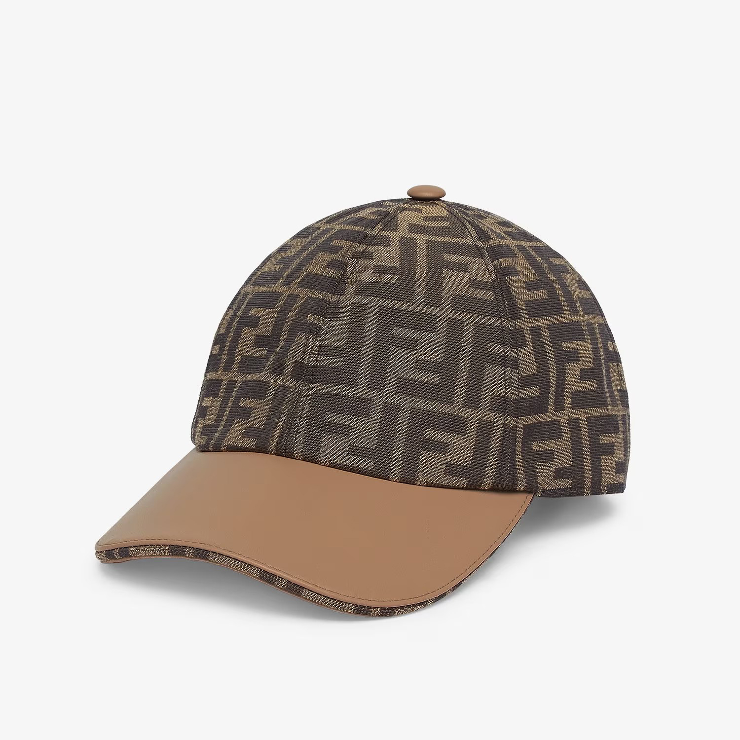 NIGO Fendi Women's Brown FF Jacquard Fabric Baseball Cap Hat #nigo99553