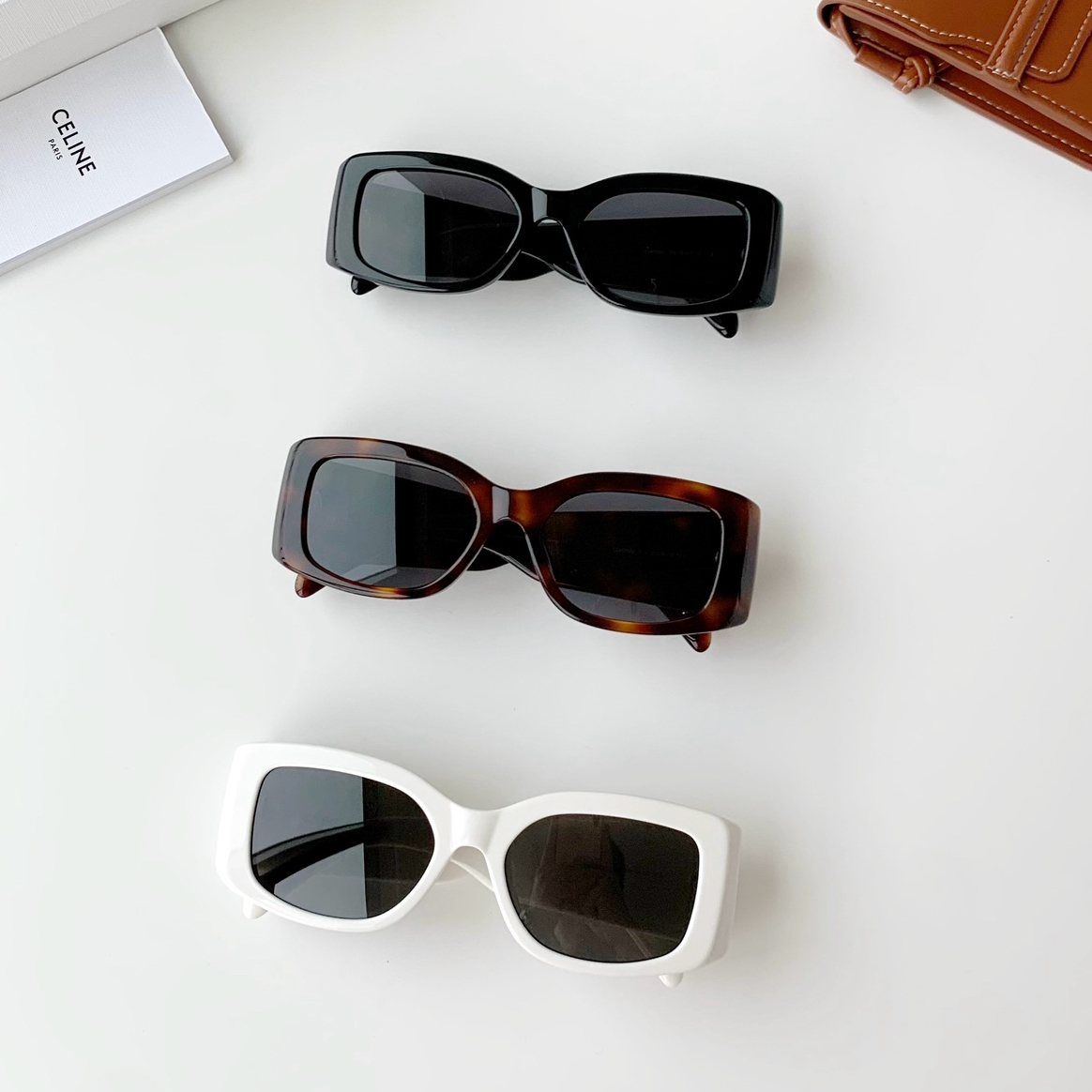 NIGO Celine TRIOMPHE XL 01 Women's Lens Logo Acetate Square Sunglasses Eyeglasses Glasses #nigo99565