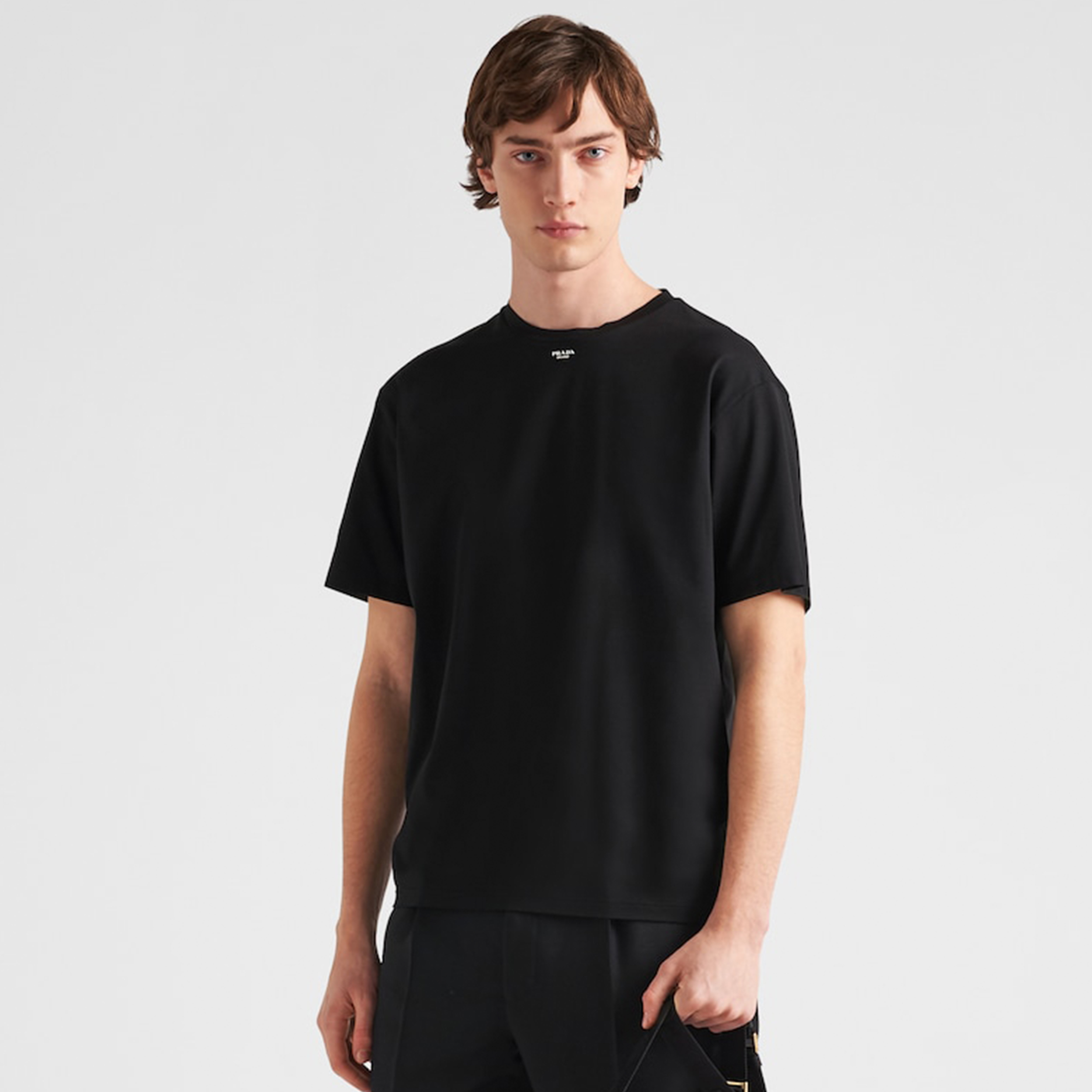 NIGO Prada Men's Spring/Summer Fashion Letter Logo Solid Color T-shirt Short sleeved Round Neck Casual Loose Comfortable Top #nigo99576