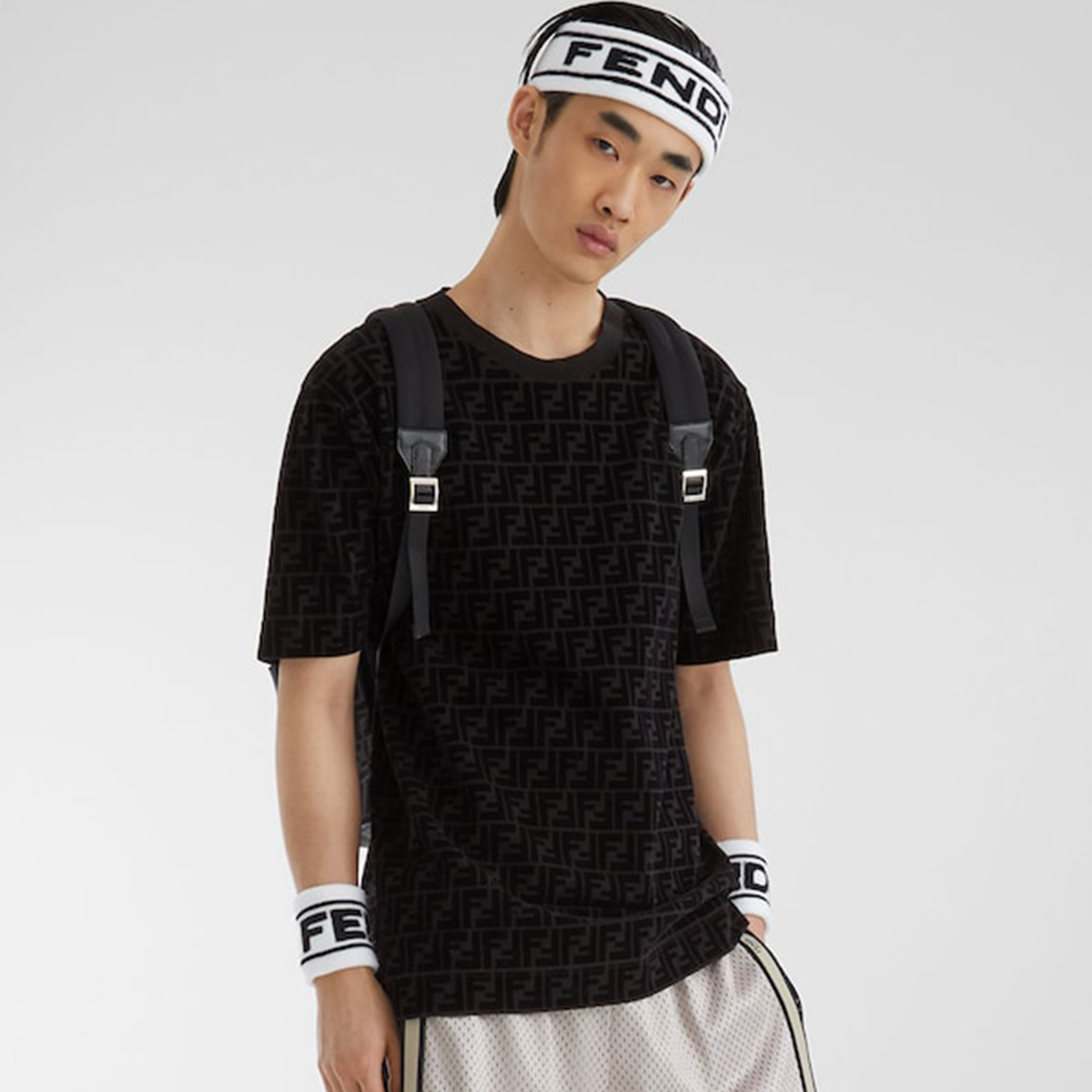 NIGO Fendi Men's Spring/Summer Letter Logo Printed Solid Round Neck Loose Casual Short Sleeve T-shirt Top #nigo71224