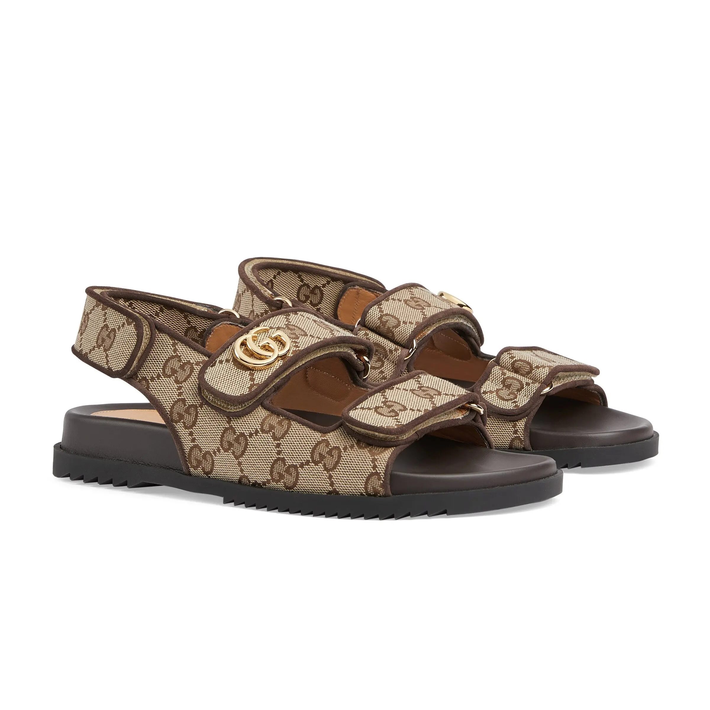 NIGO Gucci Women's Summer Logo Full Print Pattern Comfortable Simple Beach Velcro Sandals Shoes #nigo99579