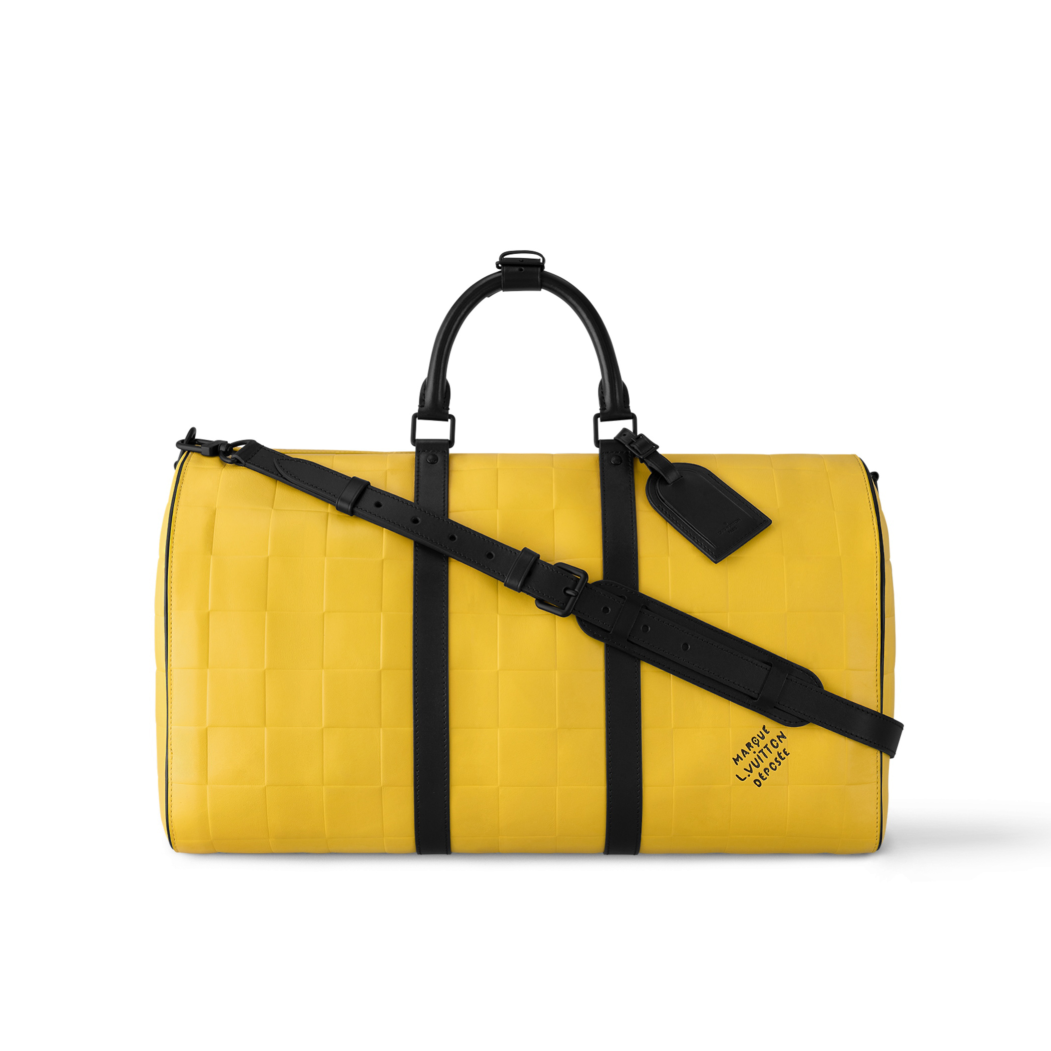 NIGO Louis Vuitton Keepall Bandoulière 50 Logo Print Leather Tote Travel Bag Bags #nigo99584