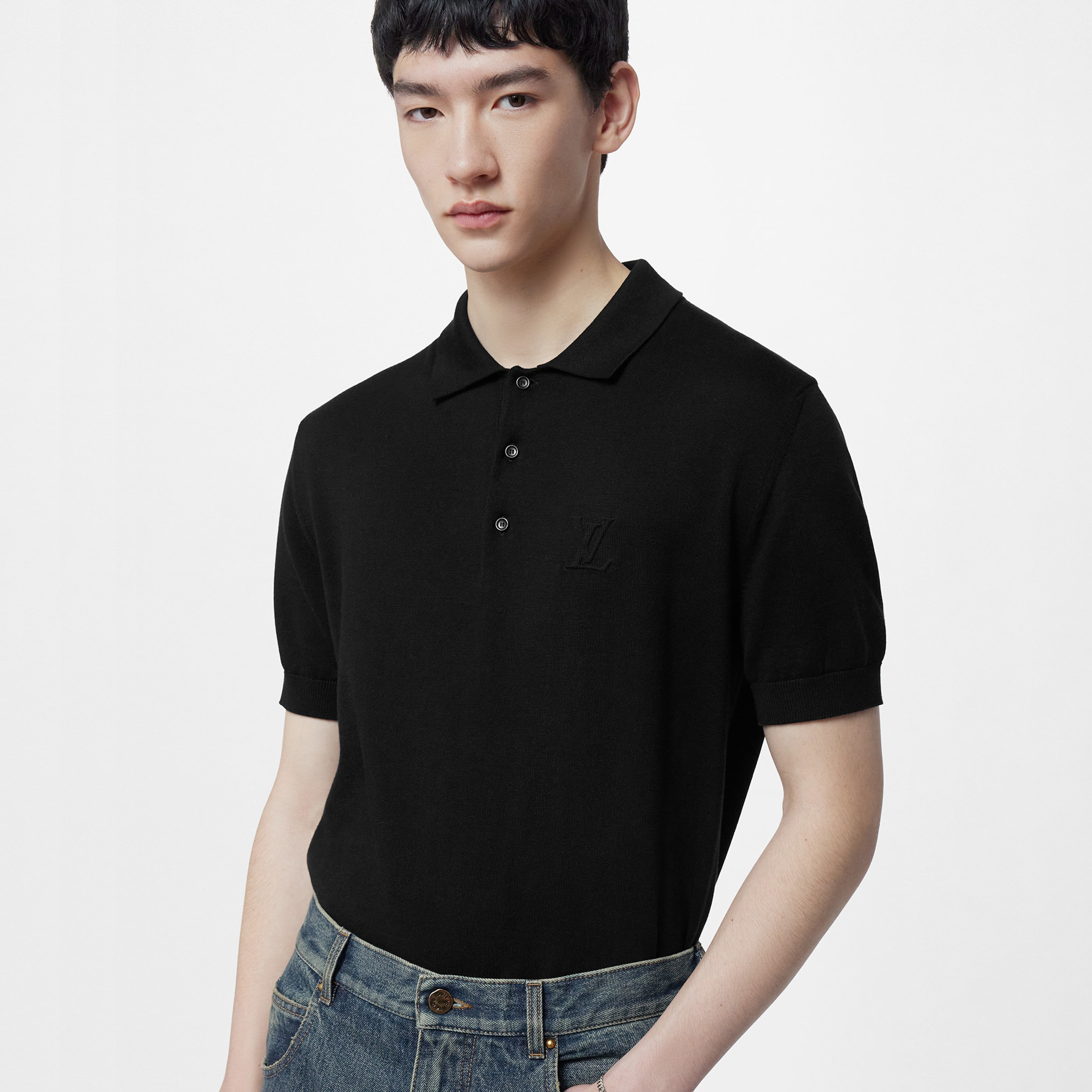 NIGO Louis Vuitton Men's Summer Solid Color Logo Letter Embroidered Polo Shirt Short Sleeve T-Shirt #nigo99613