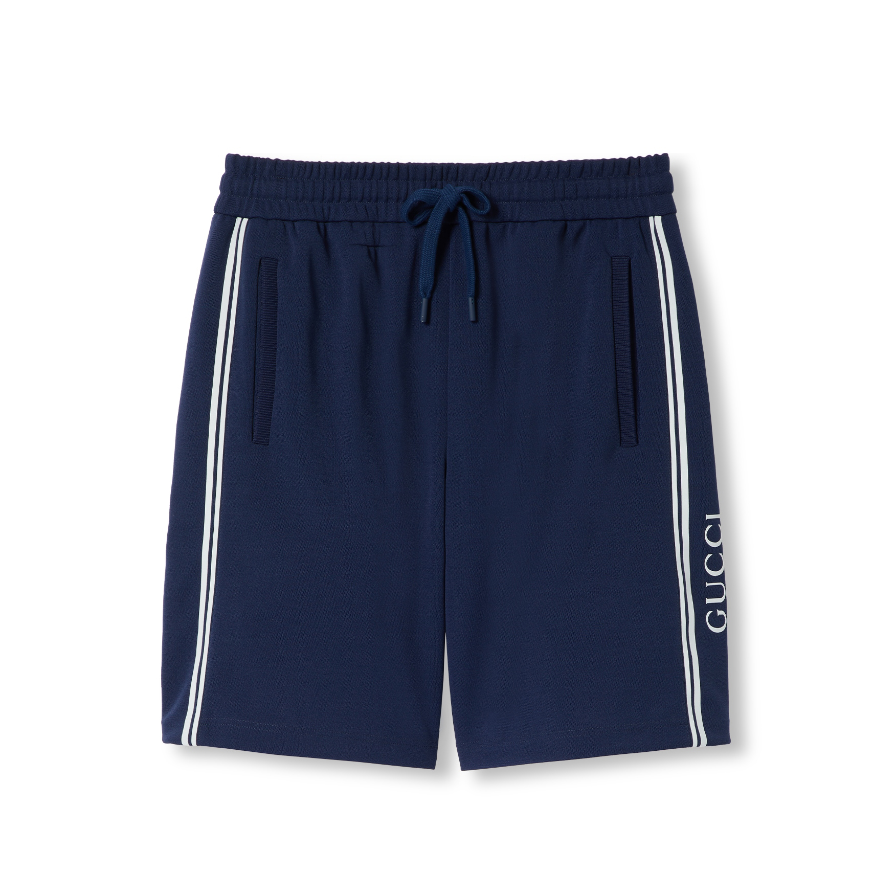 NIGO Gucci Men's Summer Blue Letter Printed Straight Lace Up Plain Knit Casual Shorts Pants #nigo99611