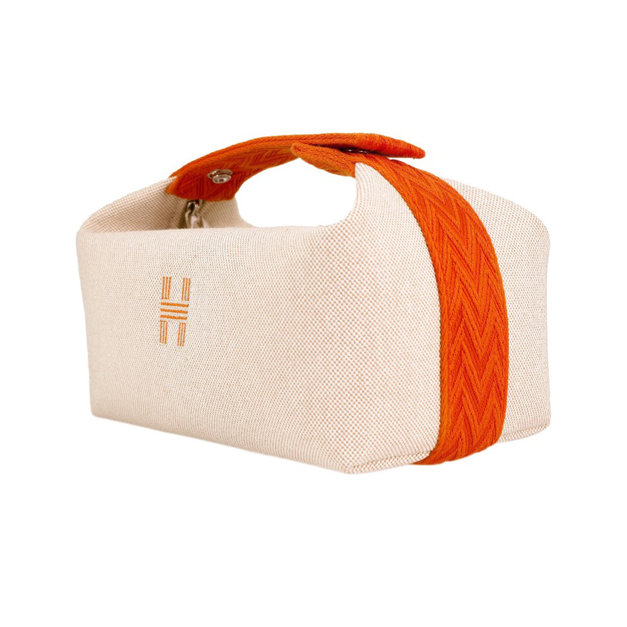 NIGO Hermes Color Blocking Large Leather Woven Belt Splicing Handbag Makeup Bag  Bags #nigo71247