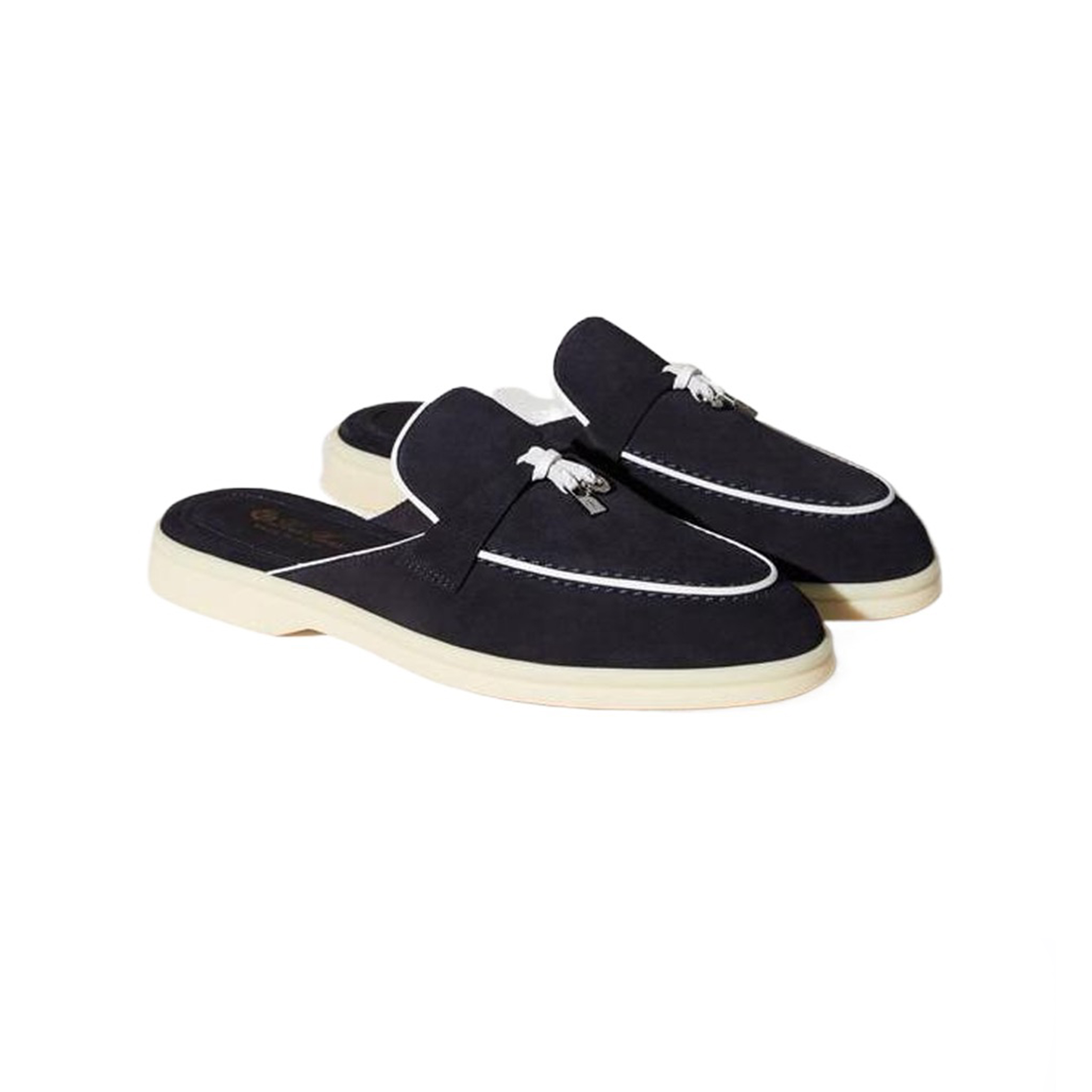 NIGO Loro Piana Women's Men's Spring/summer Temperament Black Colored Hanging Decoration Half Slippers Comfortable Casual Shoes #nigo71244