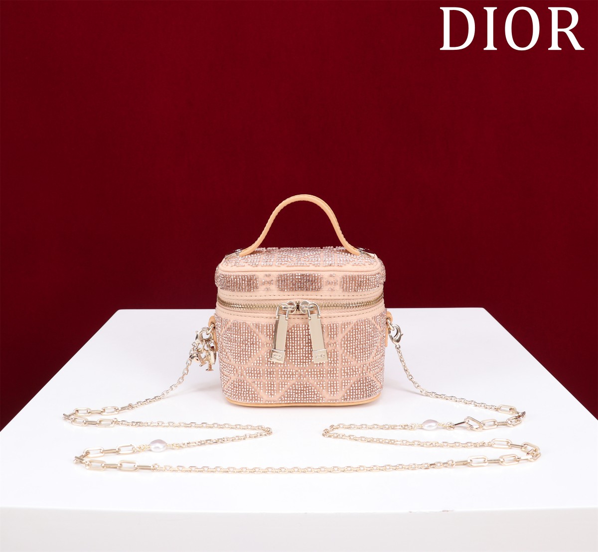 NIGO Dior Fashionable And Trendy Mini Makeup Bag With Checkered Metal Chain Casual Zipper Handbag Bags #nigo71246