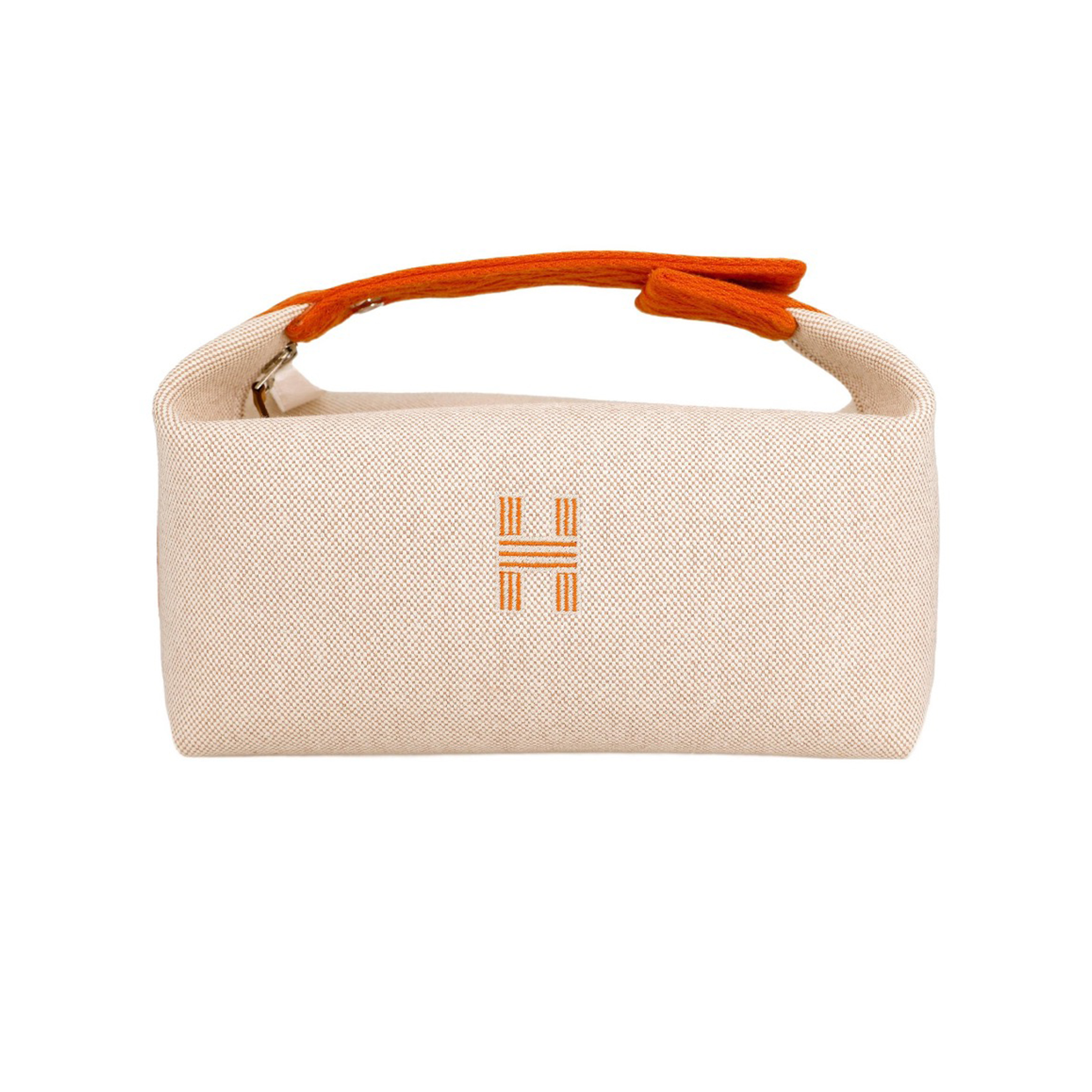 NIGO Hermes Color Blocking Large Leather Woven Belt Splicing Handbag Makeup Bag  Bags #nigo71247