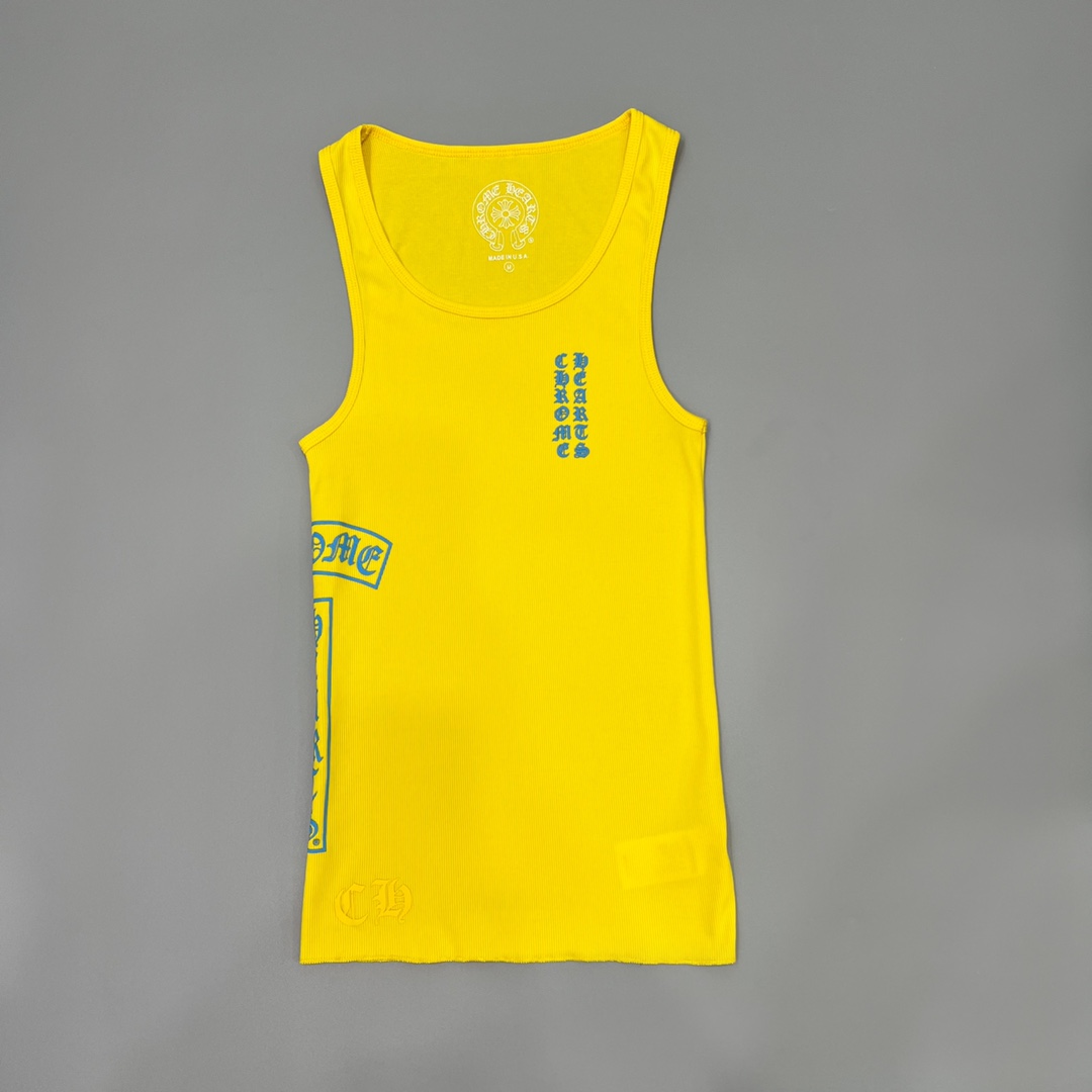 NIGO Chrome Hearts Women's Summer Logo Letter Print Round Neck Pullover Sleeveless Tank Top Vest #nigo99648